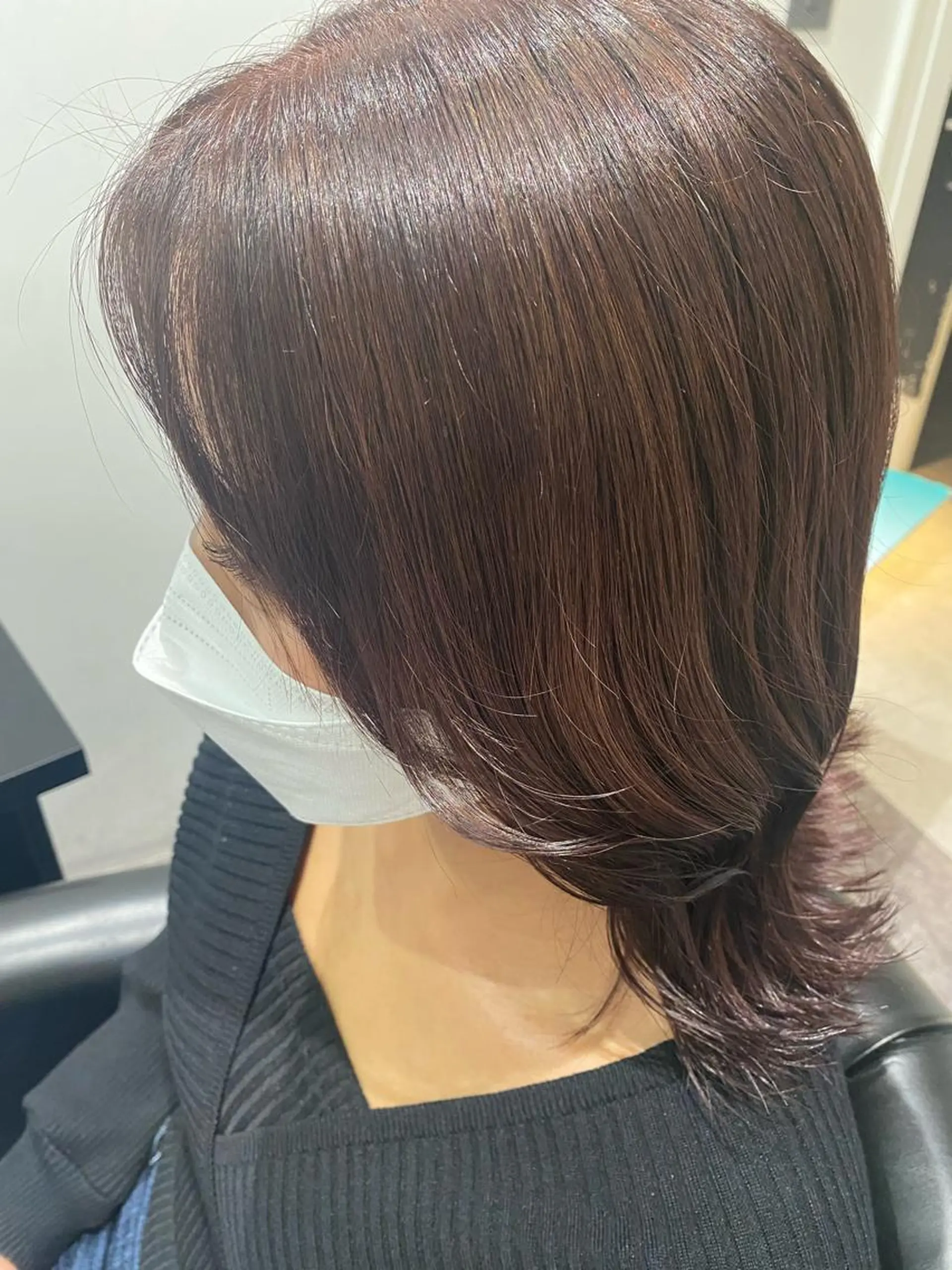 セミロング カラー ベージュカラー ピンクカラー ピンクベージュ 👑 Saho👑のヘアスタイル