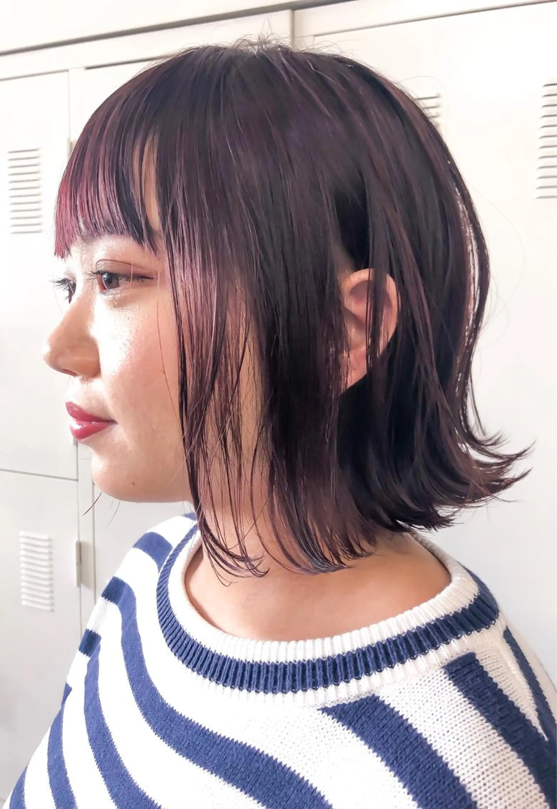 ミディアム カラー クロスパーマ× 透明感カラー✂︎のヘアスタイル
