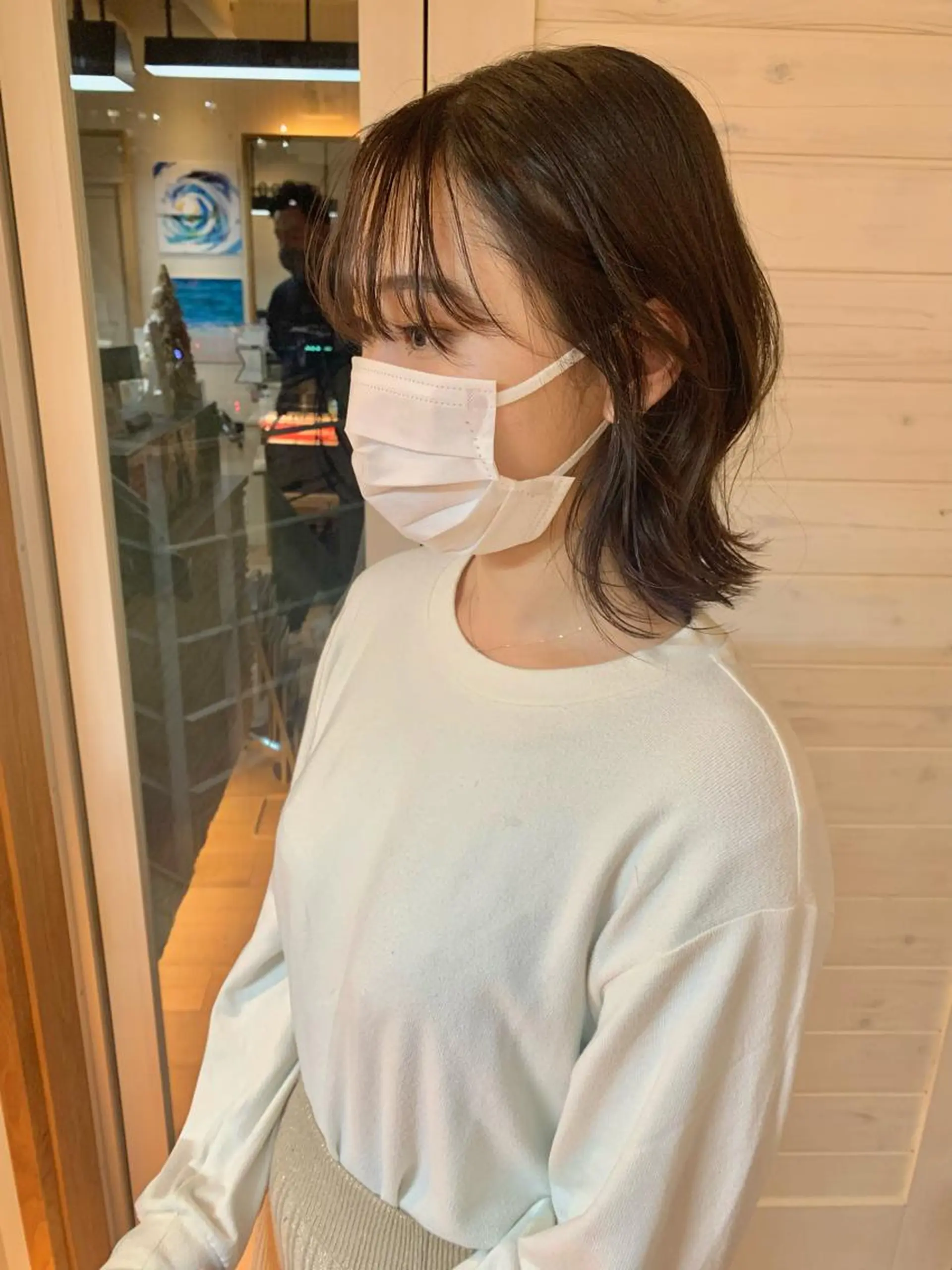 ミディアム カラー 田中 愛梨のヘアスタイル