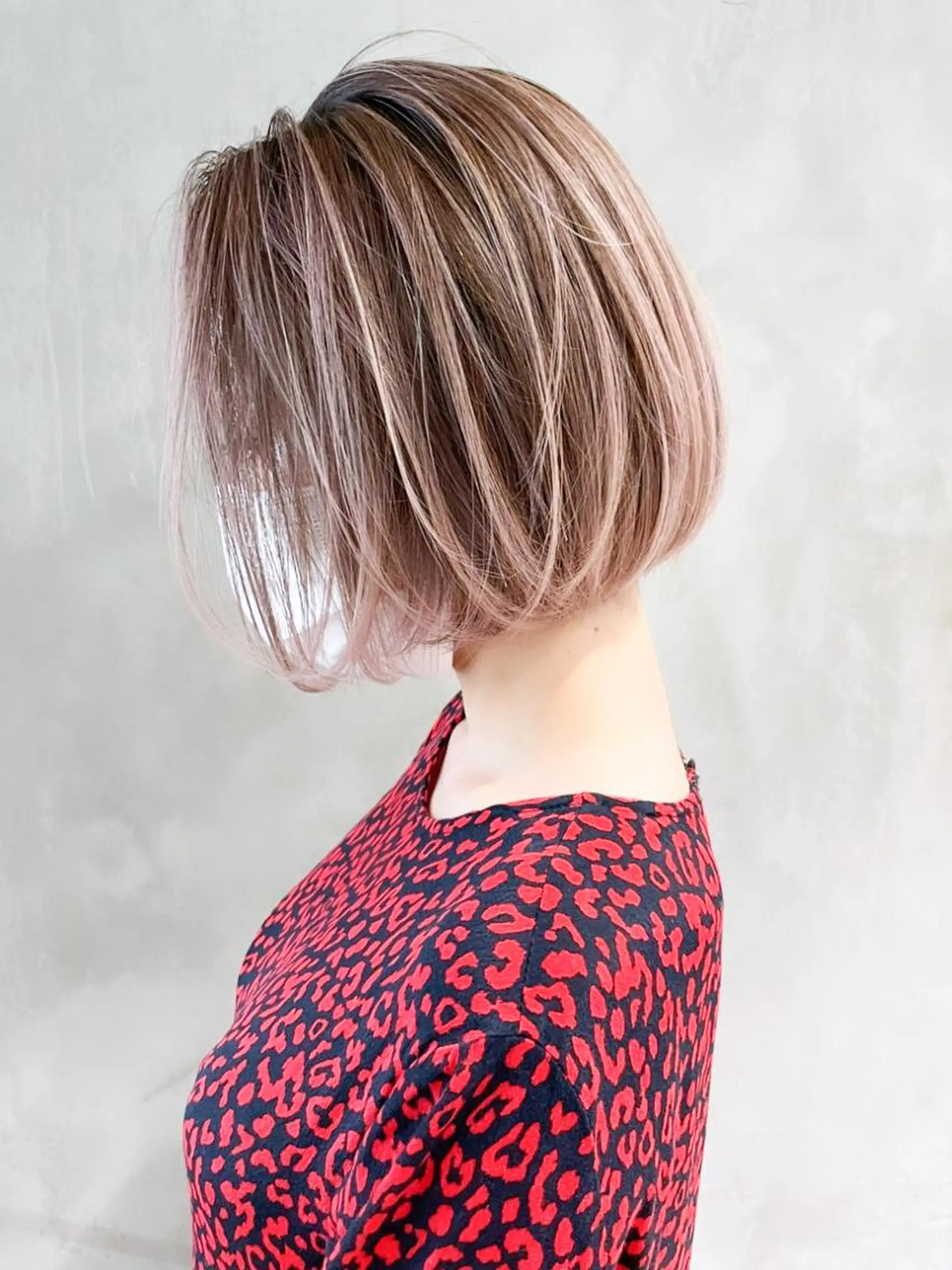 ミディアム カラー パーマ ヘアアレンジ ボブ ITbyALBUM 中野店のヘアスタイル