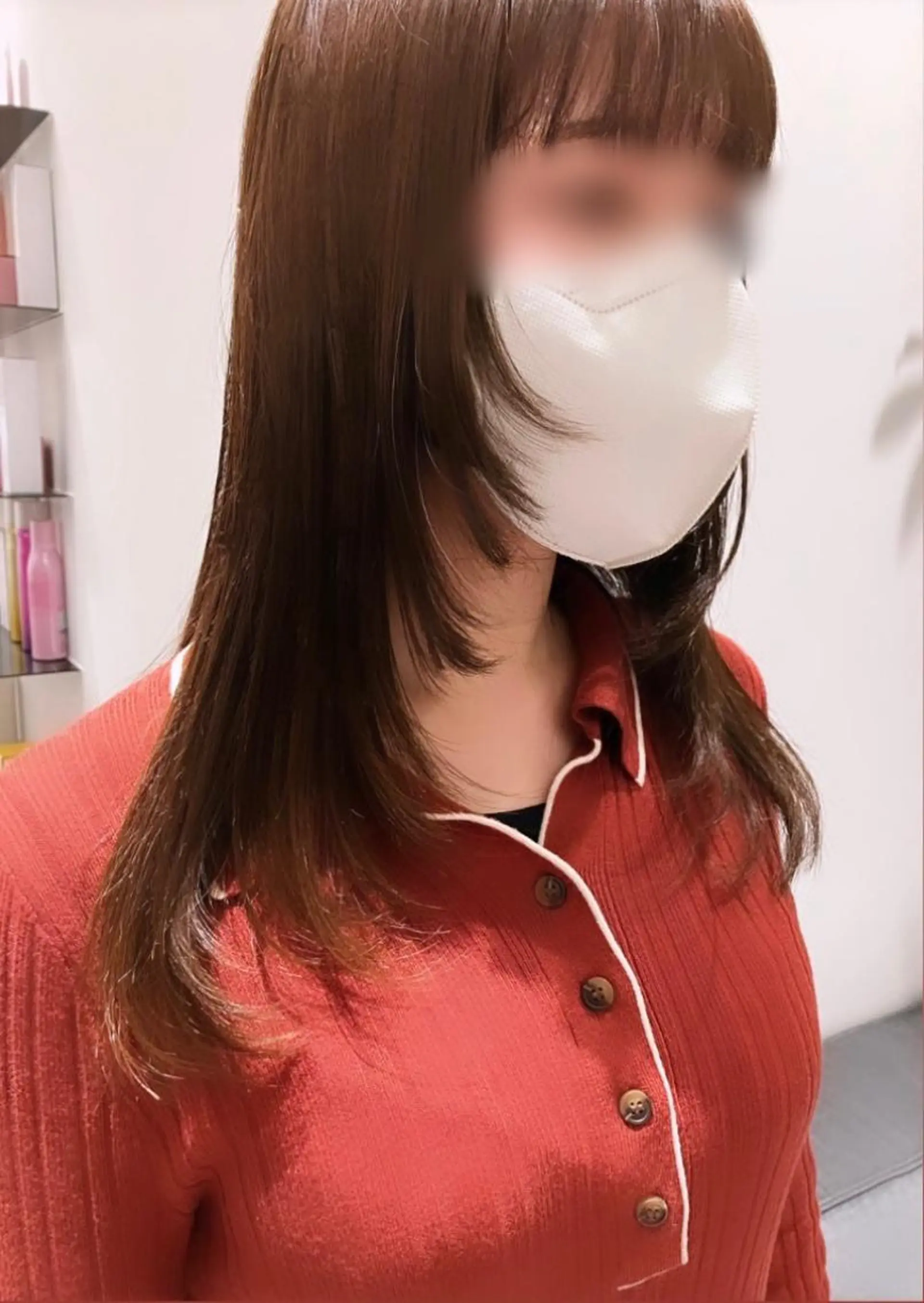 ロング 顔周りカット レイヤーカット ロング サキ🤍ハイトーン 🩰くびれ巻きヘアのヘアスタイル