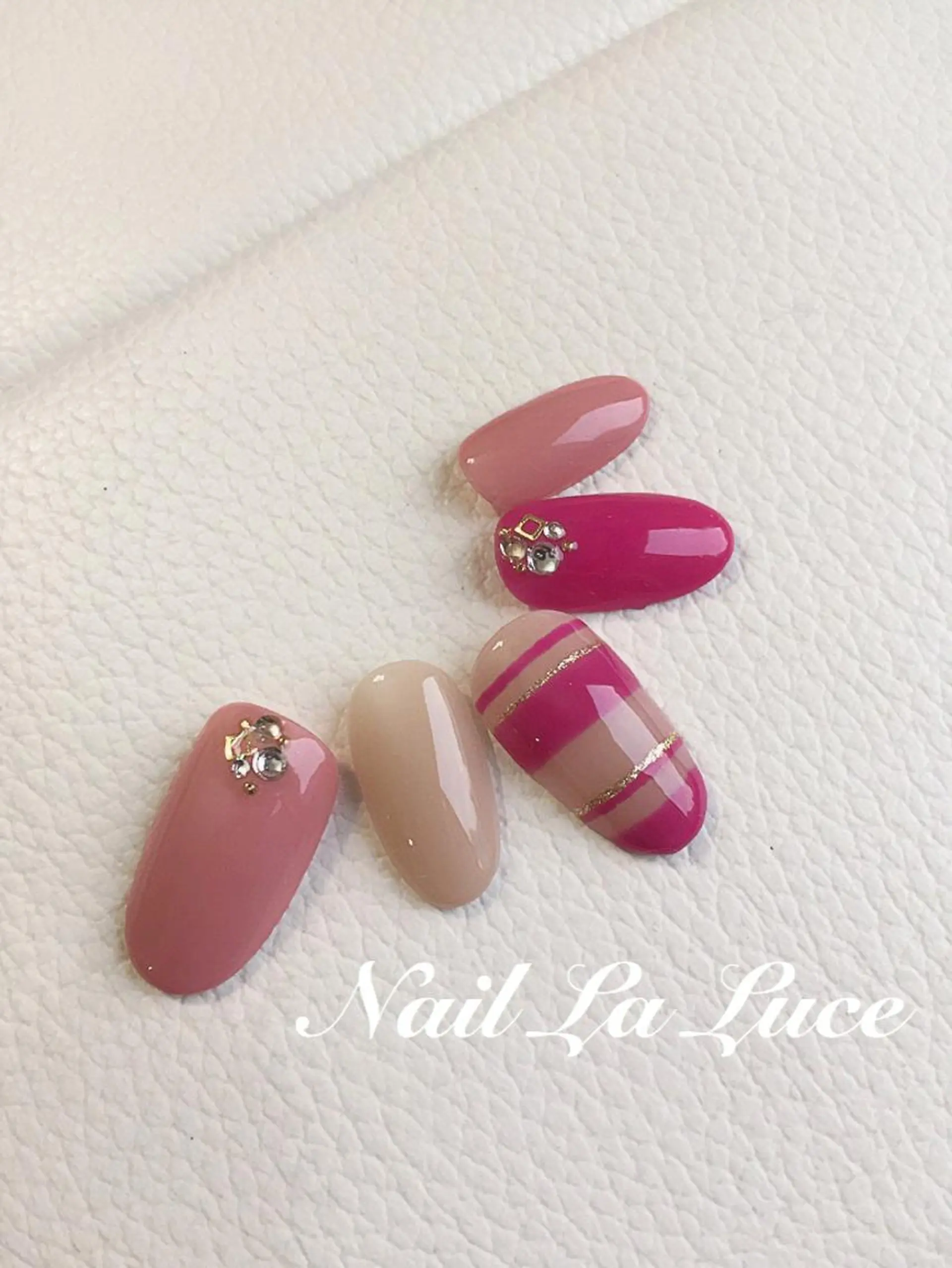 ネイル ボーダー カジュアル その他(ネイル) Nail.La.Luce所属・Nail La Luceのネイルデザイン