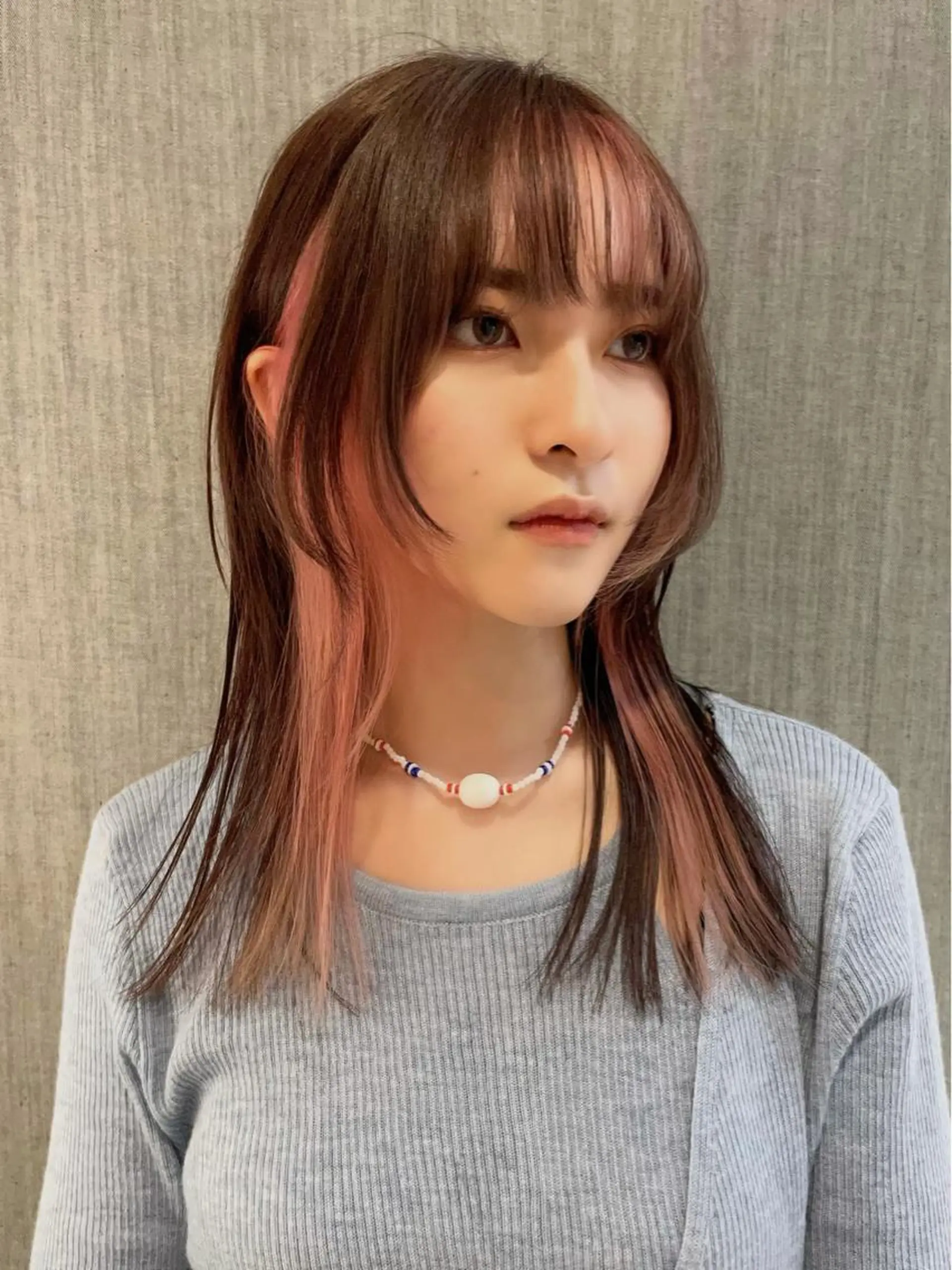 ミディアム カラー ピンクカラー レイヤーカット カット ヘアカラー トリートメント SALOWIN所属・ブリーチ✨ ボブ✨レイヤーのヘアスタイル
