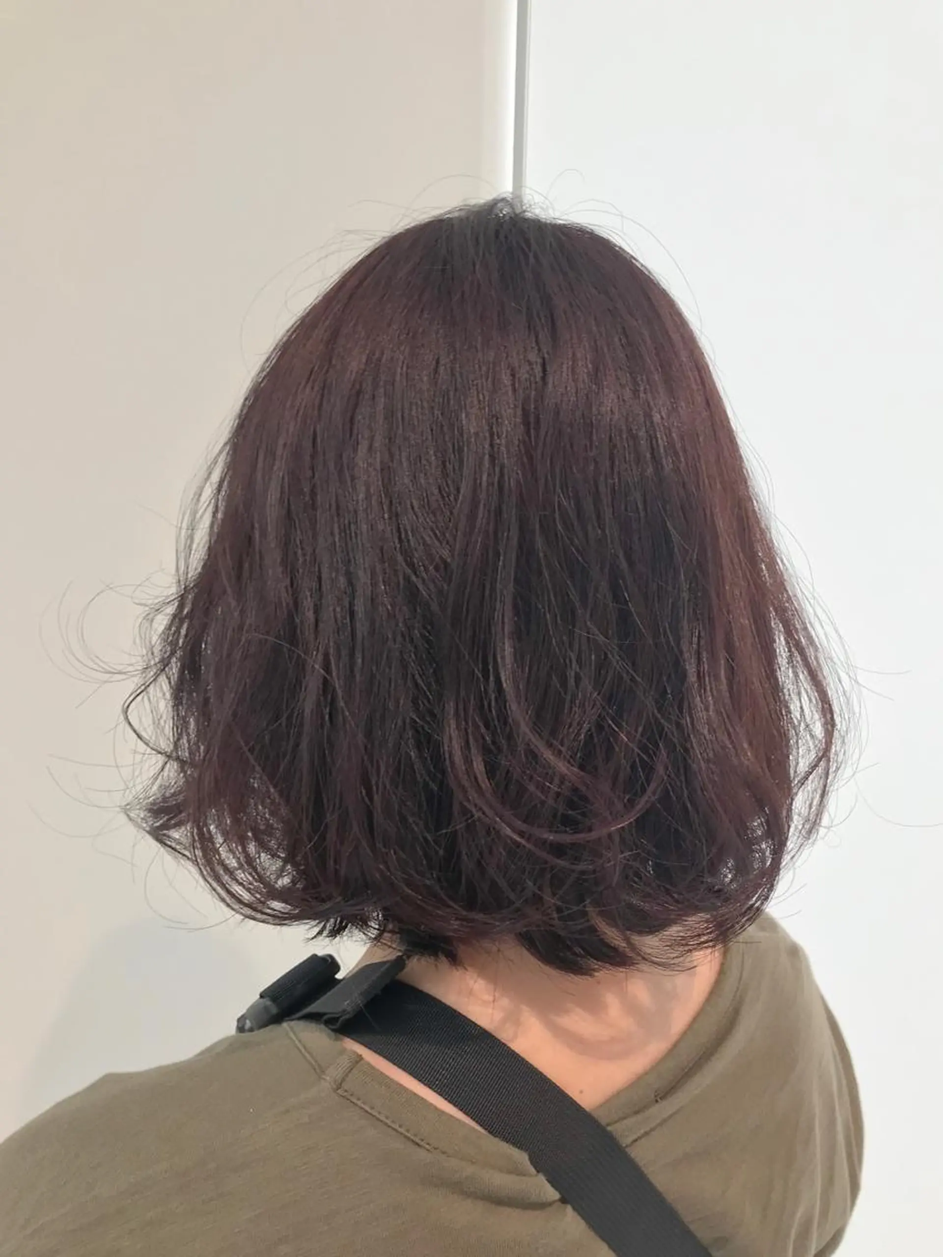 ミディアム カラー レッドカラー 神奈川大学最寄り白楽 三本松巧のヘアスタイル