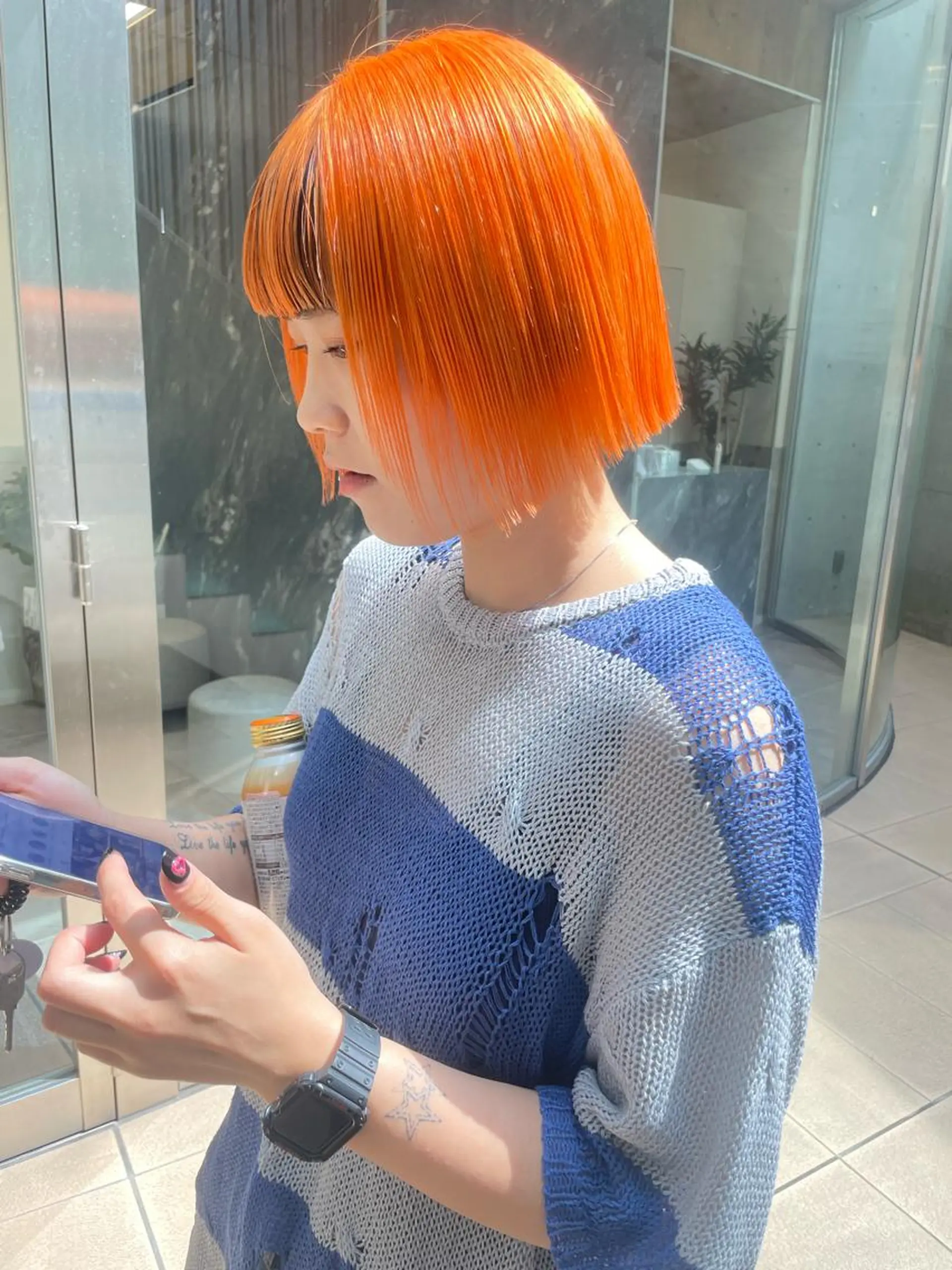 ショート カラー 縮毛矯正 SALOWIN原宿iori B１階所属・🫧美髪育成美容師 WASHIZU🫧のヘアスタイル
