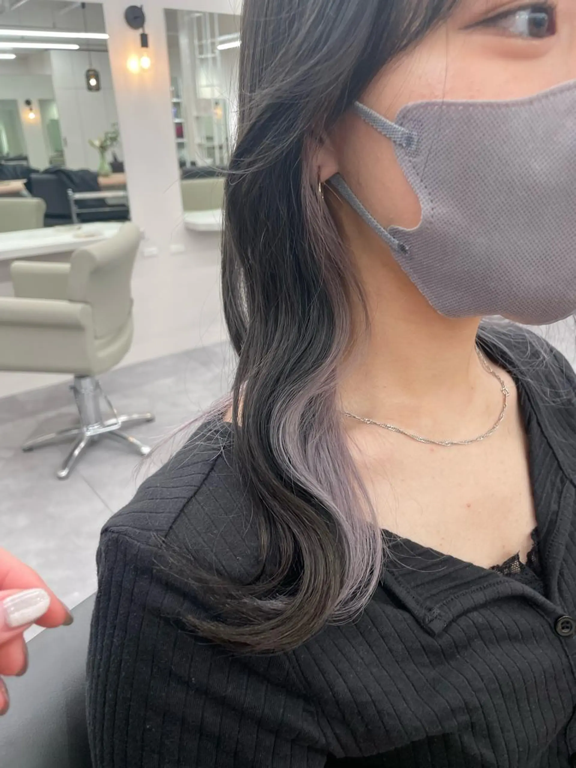 セミロング ♡似合わせハイトーン ♡maiのヘアスタイル