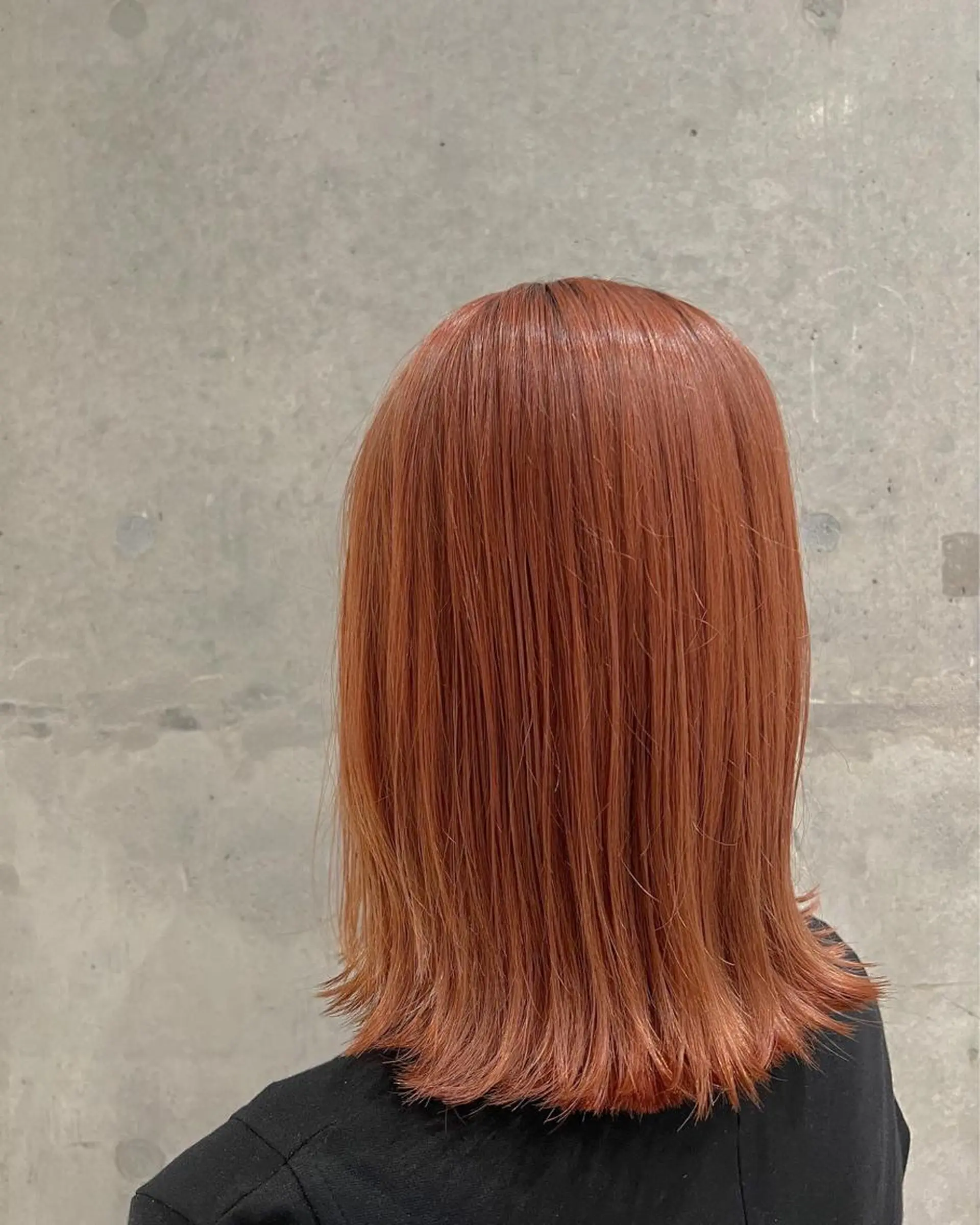 ミディアム カラー ダブルカラー オレンジ 色素薄めカラー❤︎ chihiroのヘアスタイル