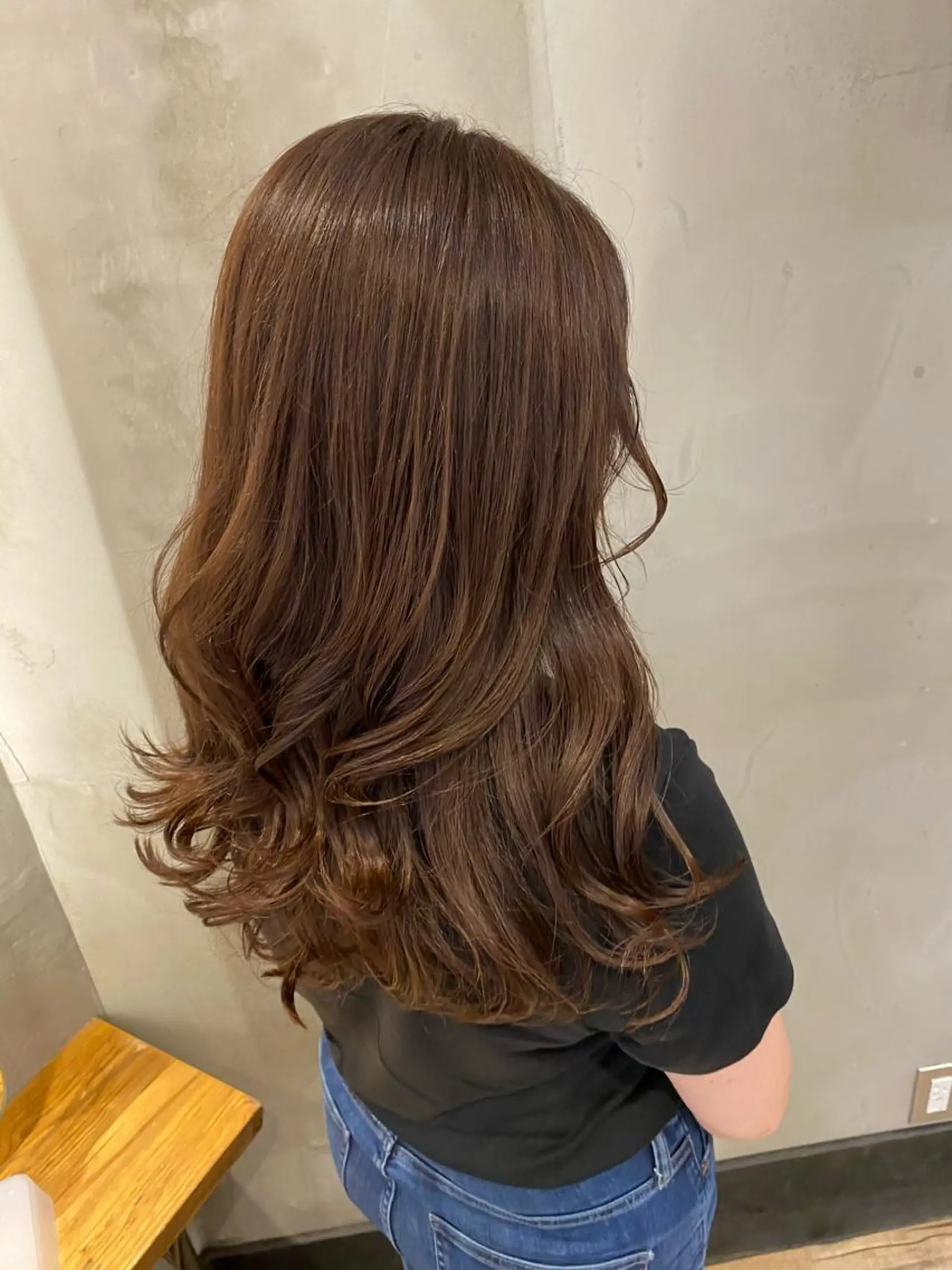 ミディアム カラー パーマ ヘアアレンジ ブラウンカラー カット ヘアカラー トリートメント 顔周りcut・ご相談 ＝新宿しずく🇰🇷のヘアスタイル