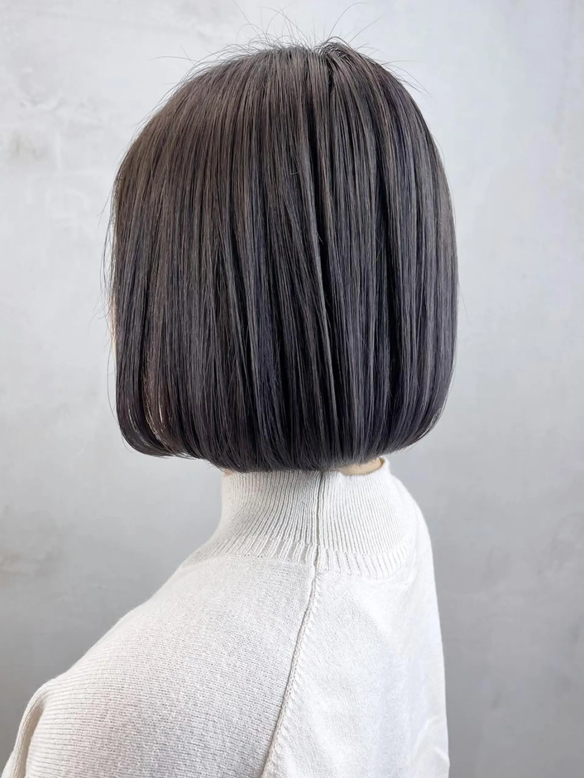 ミディアム カラー パーマ ヘアアレンジ グレージュ ボブ ITbyALBUM 八王子店のヘアスタイル