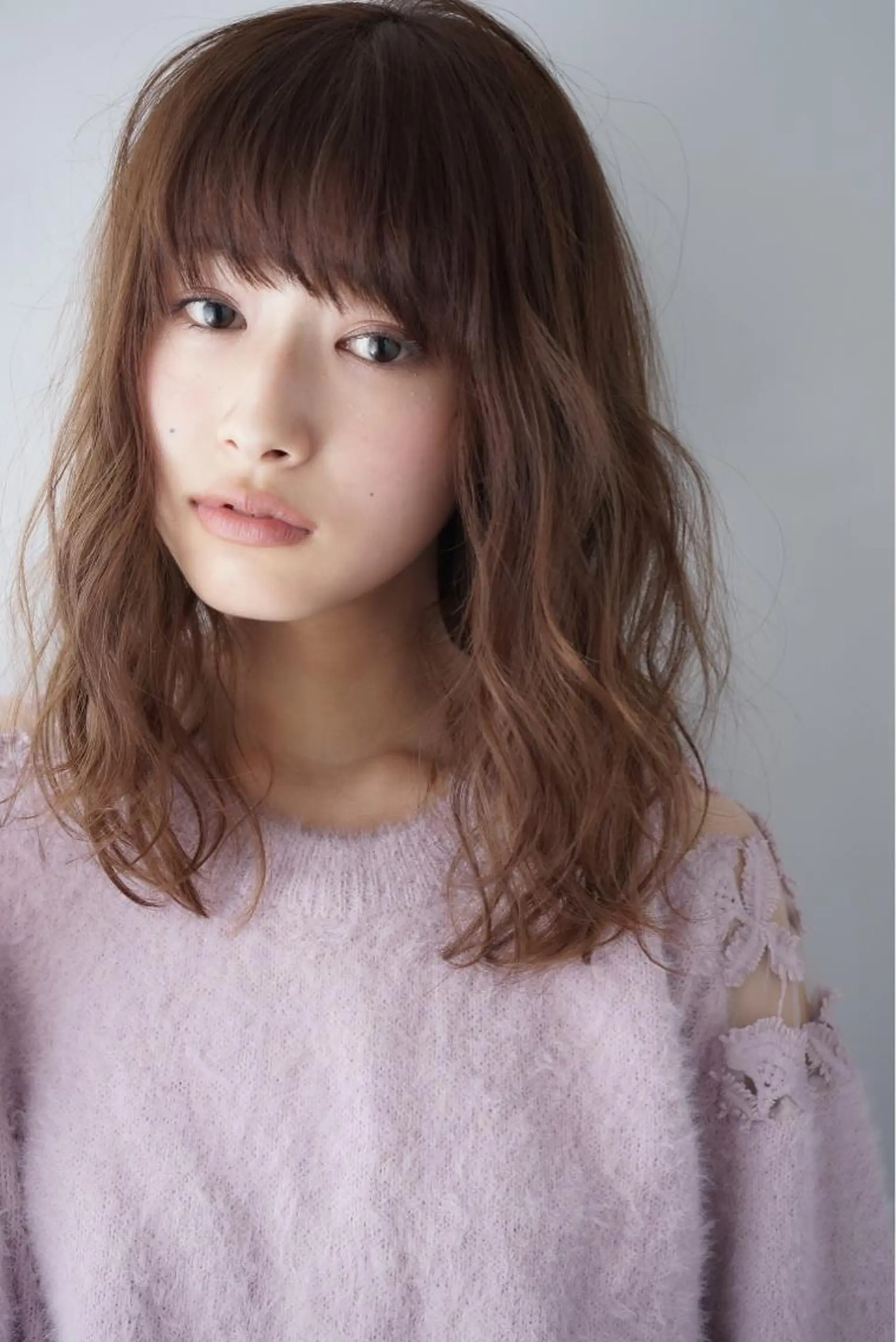 セミロング カラー パーマ ヘアアレンジ アプリコットブラウン ブラウンカラー カット ヘアカラー 可愛いを作る神 ナオヒロのヘアスタイル