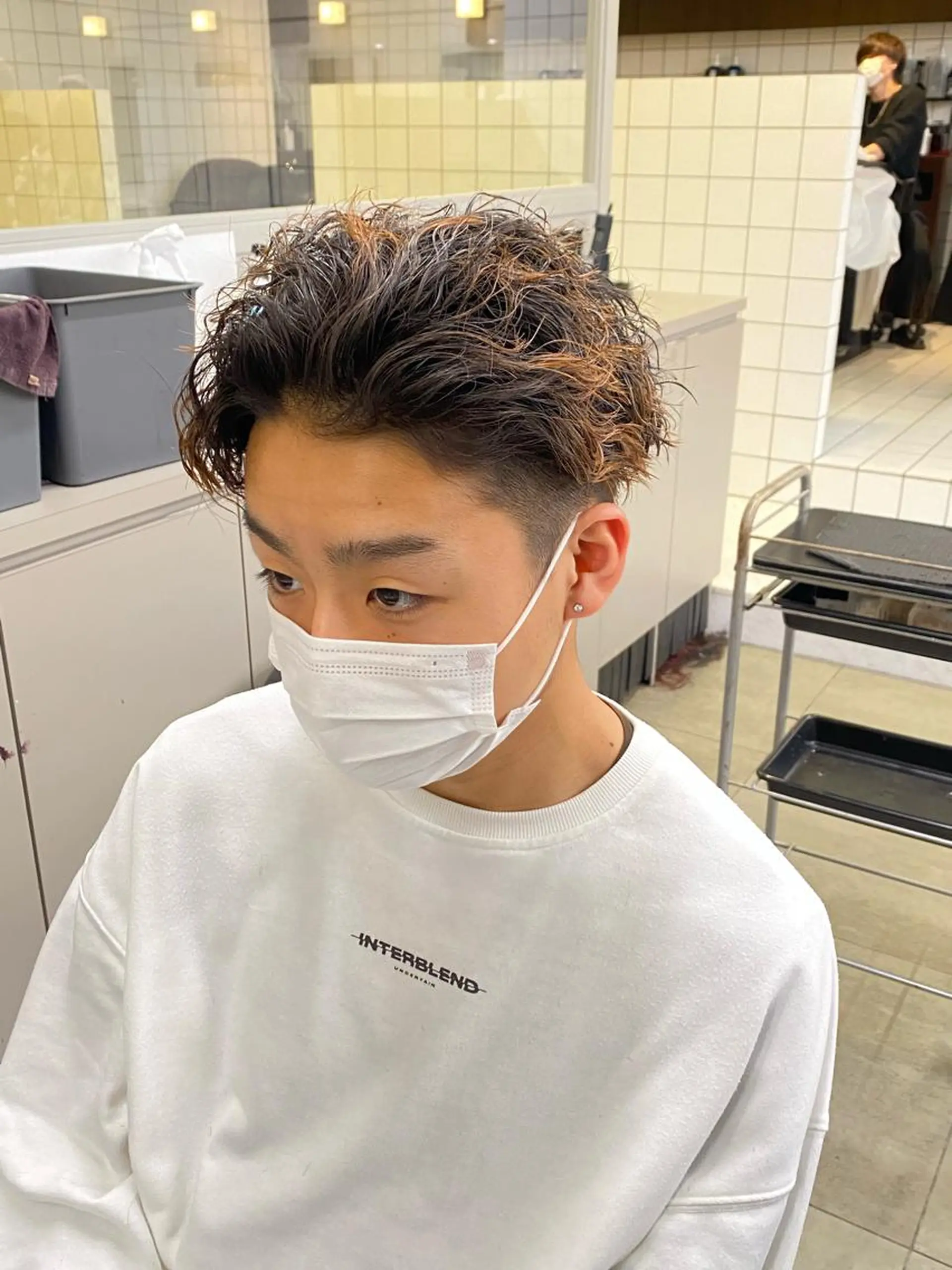 ミディアム パーマ ヘアアレンジ メンズ ヘアカラー 【公式】 will横浜店のヘアスタイル