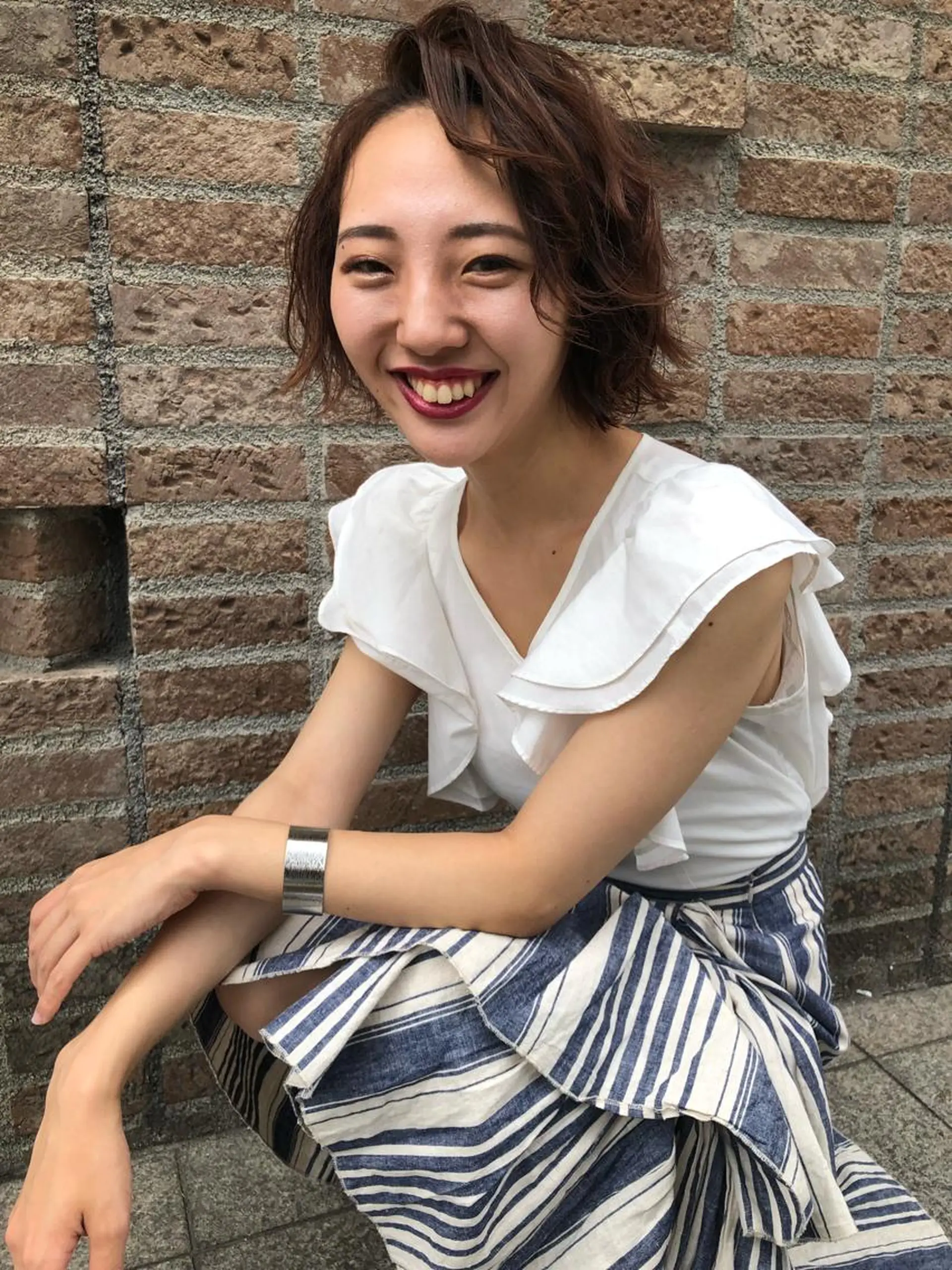 ショート ショートヘア 外ハネヘア カット ヘアカラー トリートメント 山崎 雄太のヘアスタイル