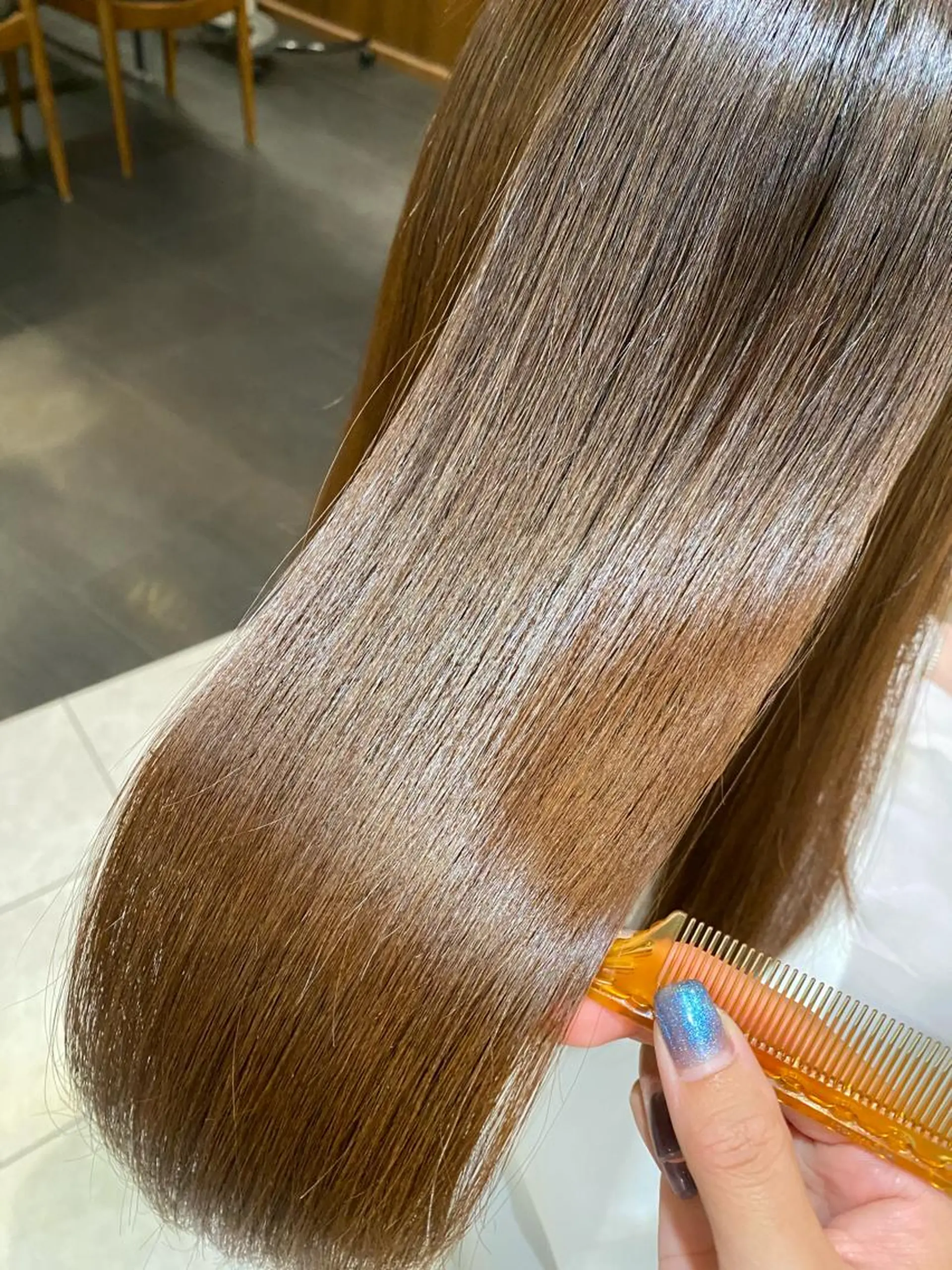 ロング トリートメント 巻ける縮毛矯正/艶 カラーchika🩵のヘアスタイル