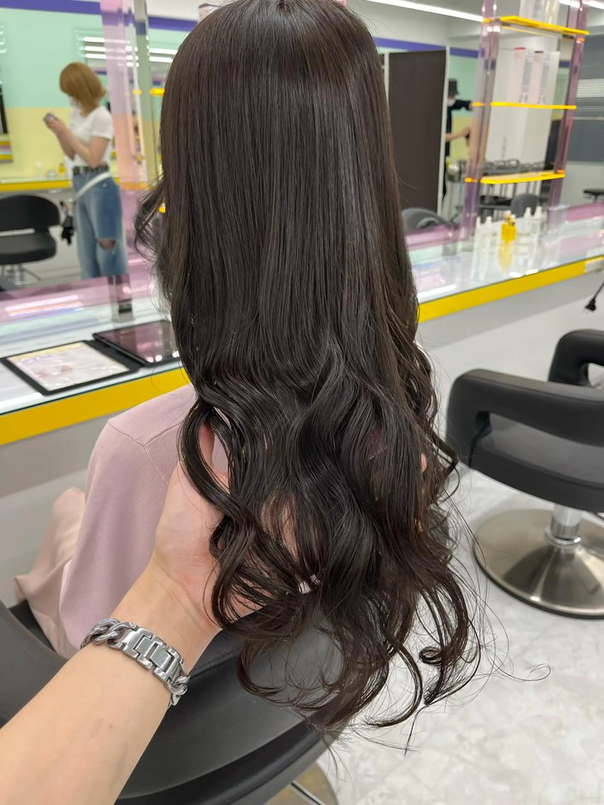 ロング ヘアカラー 🌿透明感カラー‪ 縮毛矯正✨かずきのヘアスタイル
