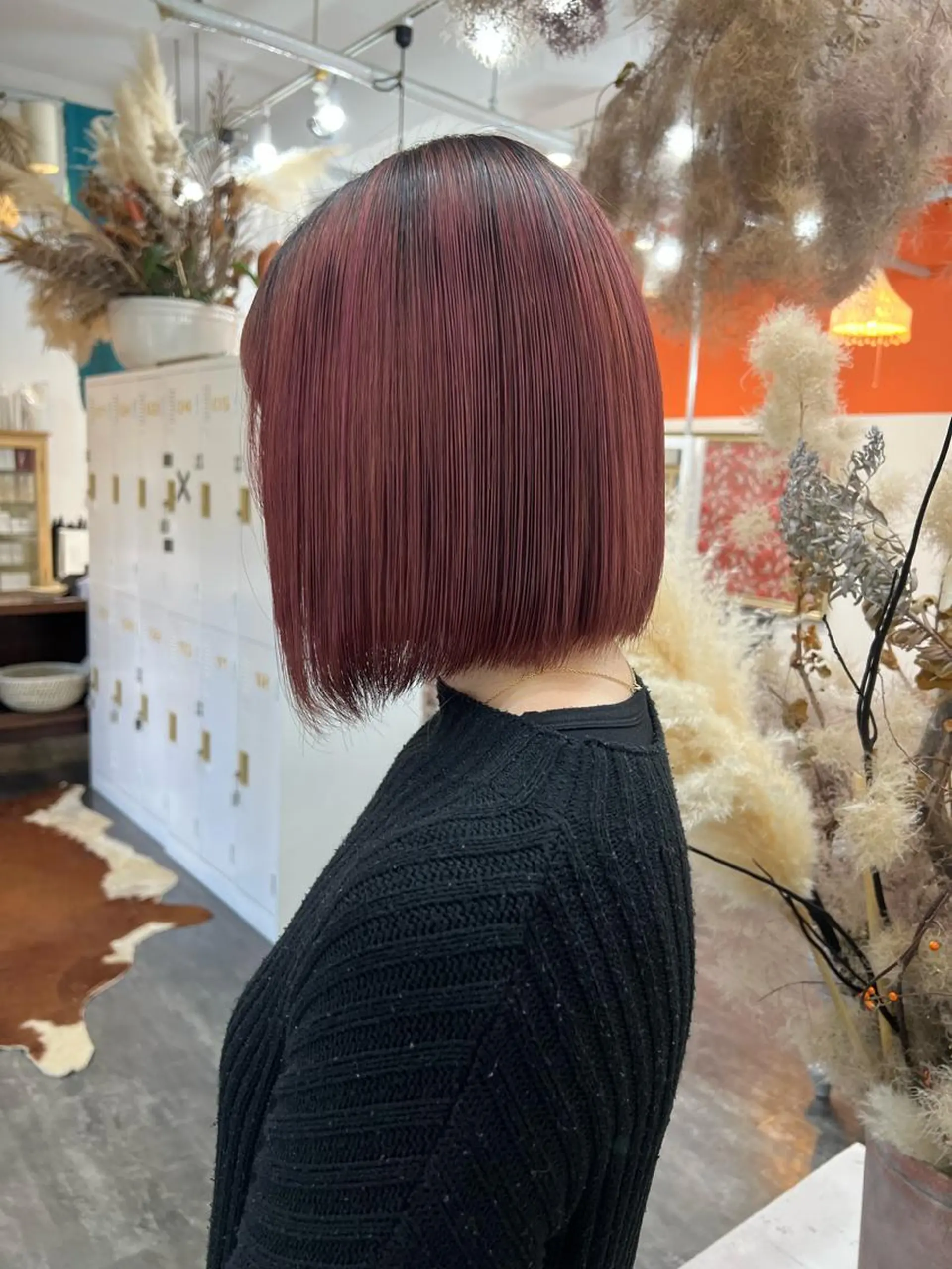 ミディアム カラー ブリーチ ブリーチなしカラー 髪質改善 LOMARLIE JURIAのヘアスタイル