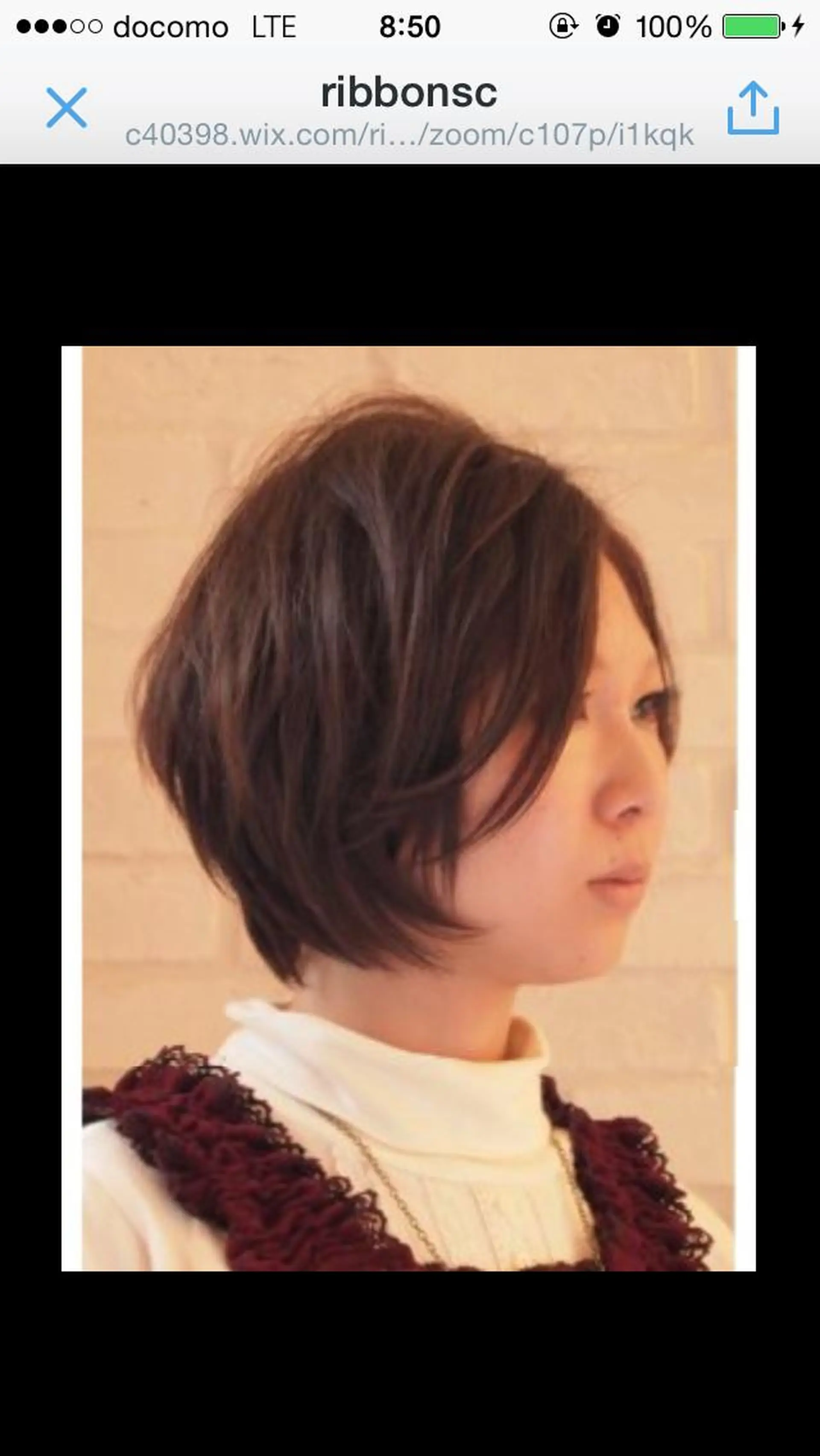 ショート リボンズシー 釘嶋のヘアスタイル