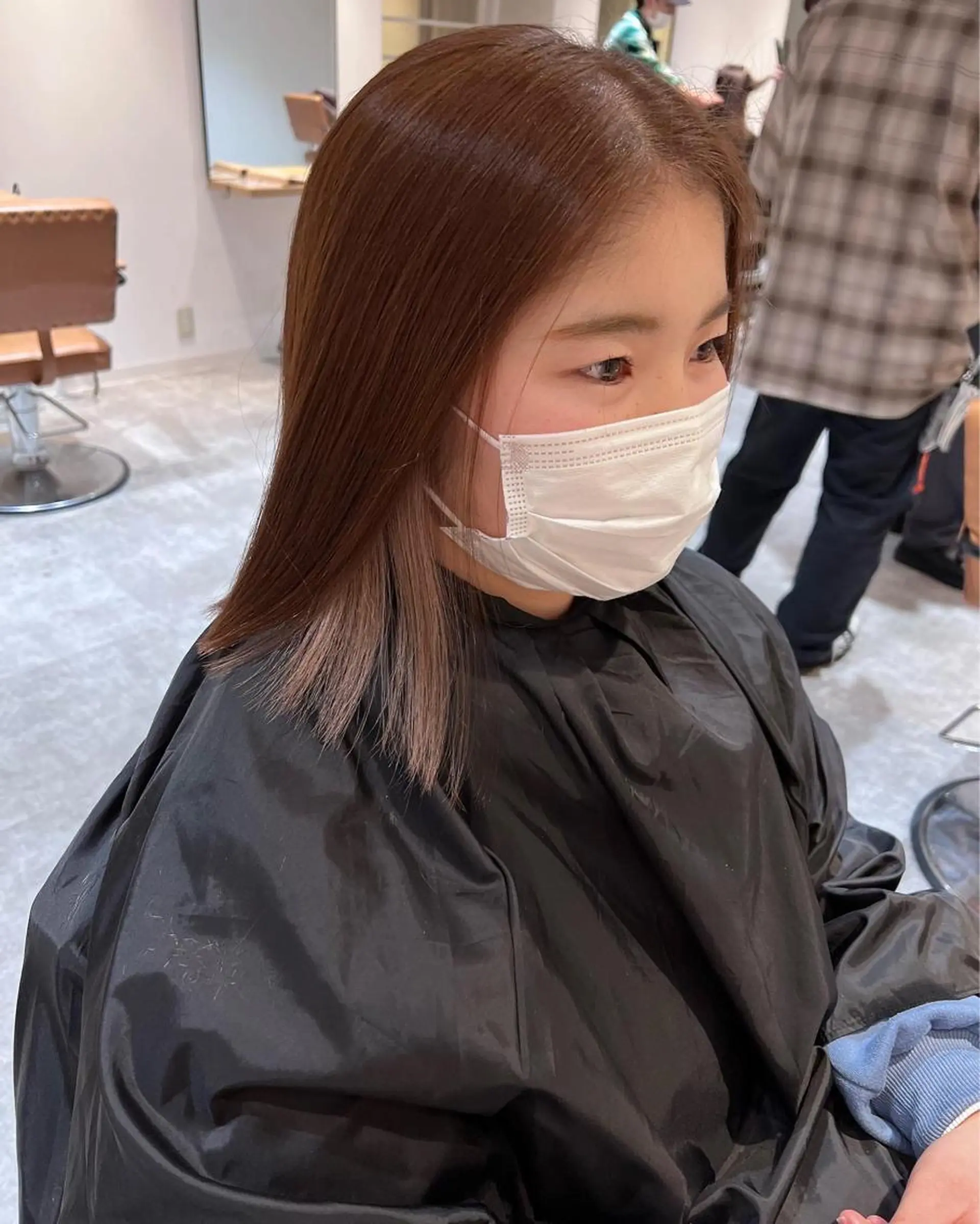 ミディアム ピンクブラウン カット ヘアカラー mai 🌷のヘアスタイル
