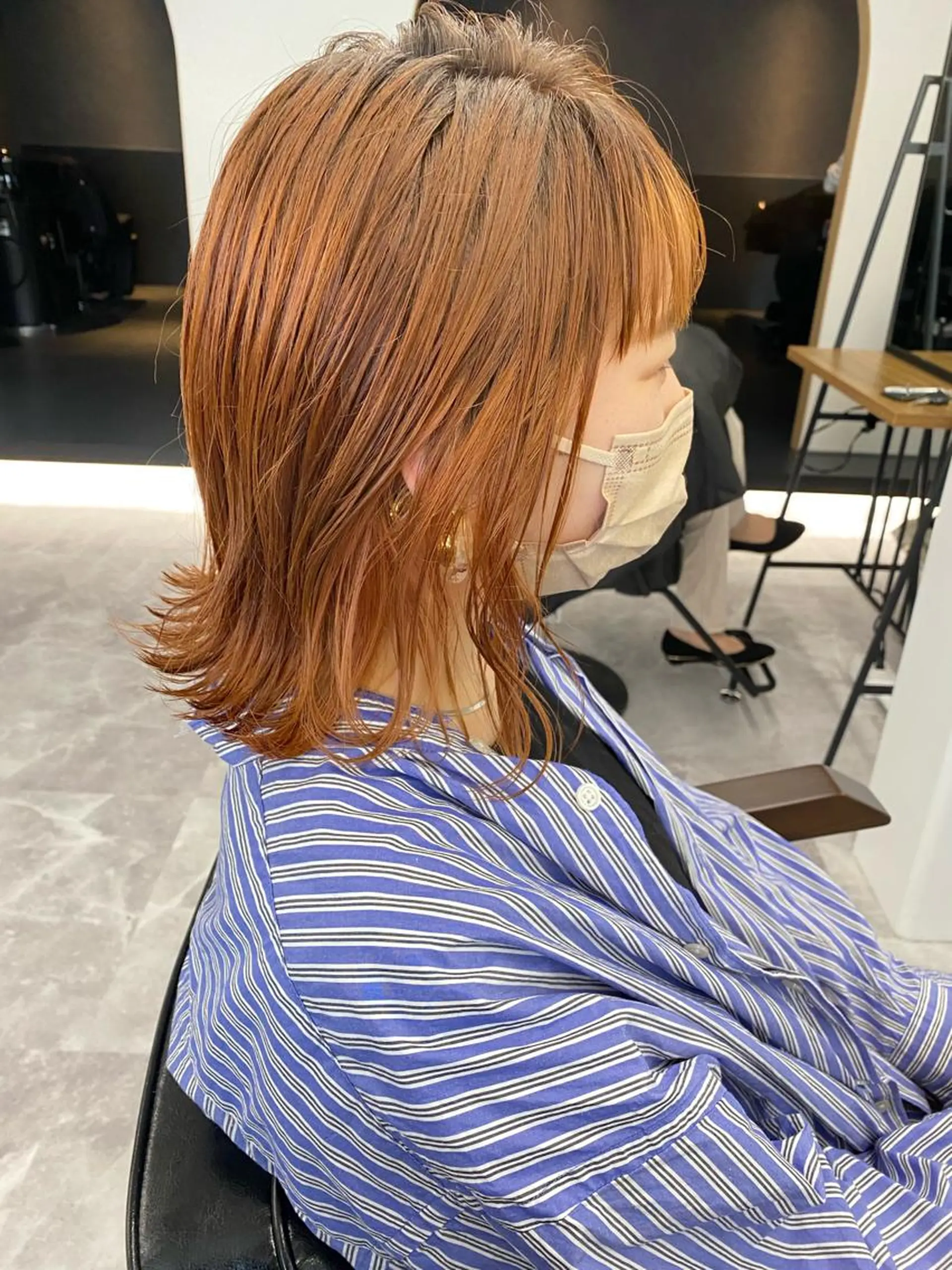 ミディアム カラー オレンジ カット ヘアカラー Emitas.柳通り店所属・山﨑 大暉/ダブルカラー✨のヘアスタイル
