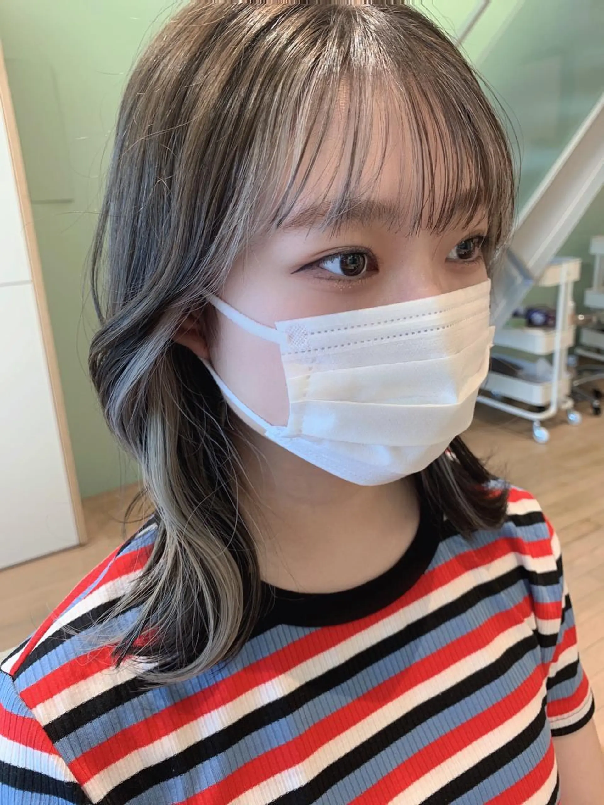 カラー ミストバング  フェイスフレーミング 村松 萌のヘアスタイル