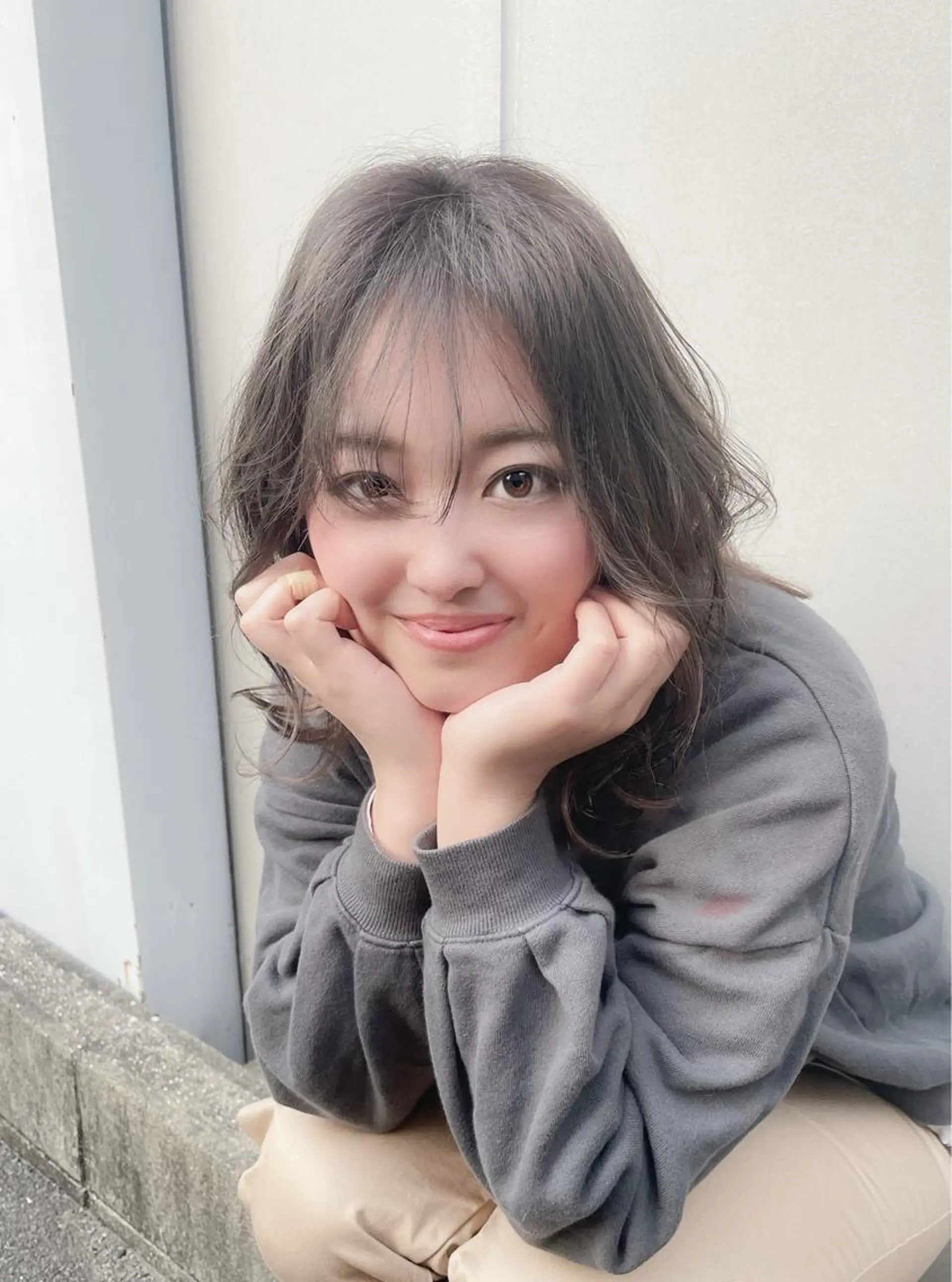 セミロング カラー うざバング ヘアカラー トリートメント TOWA 野村　コウダイのヘアスタイル