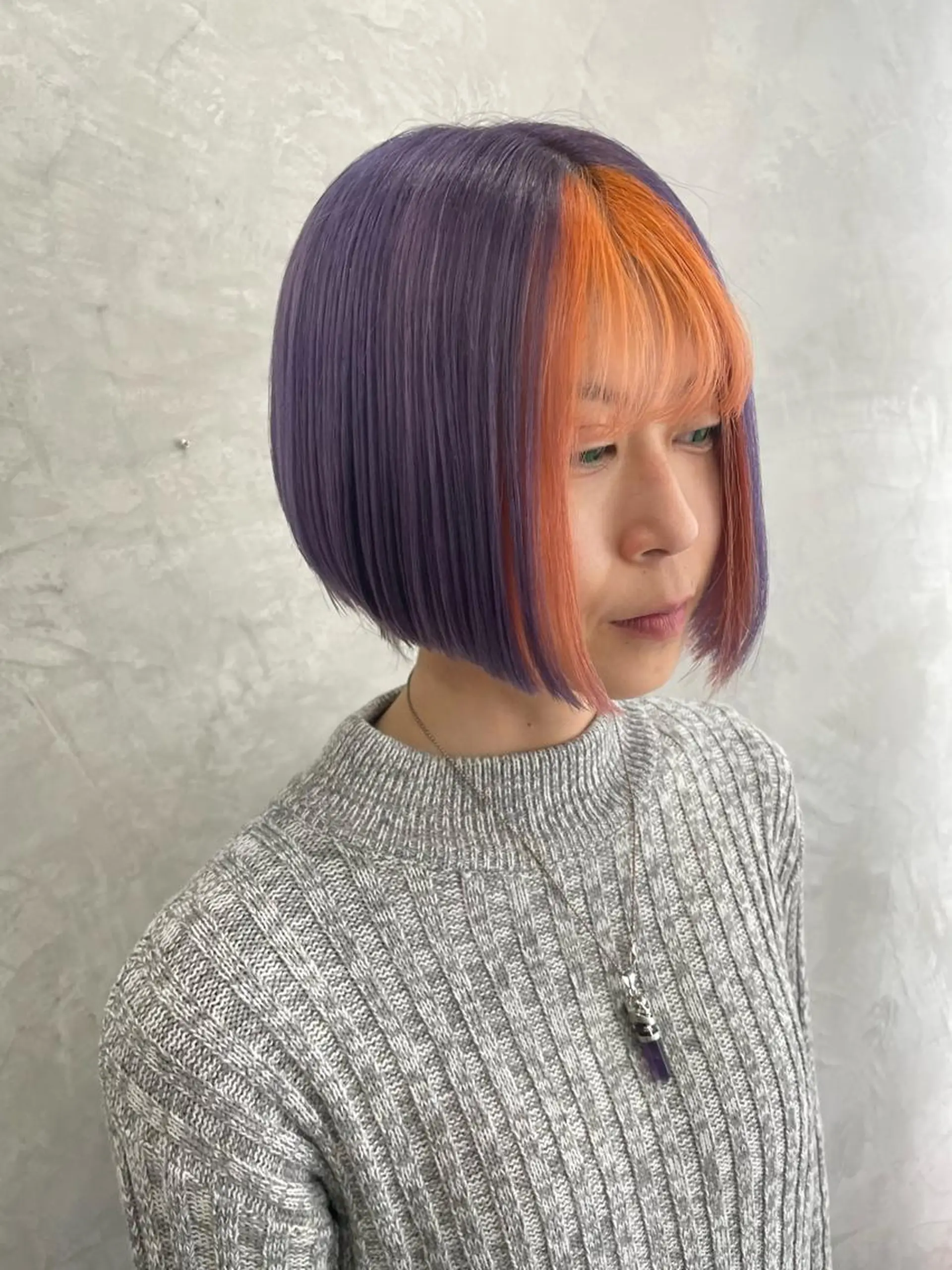 ショート カラー デザインカラー オレンジ fudge所属・MaisonHALU 松浦光咲のヘアスタイル