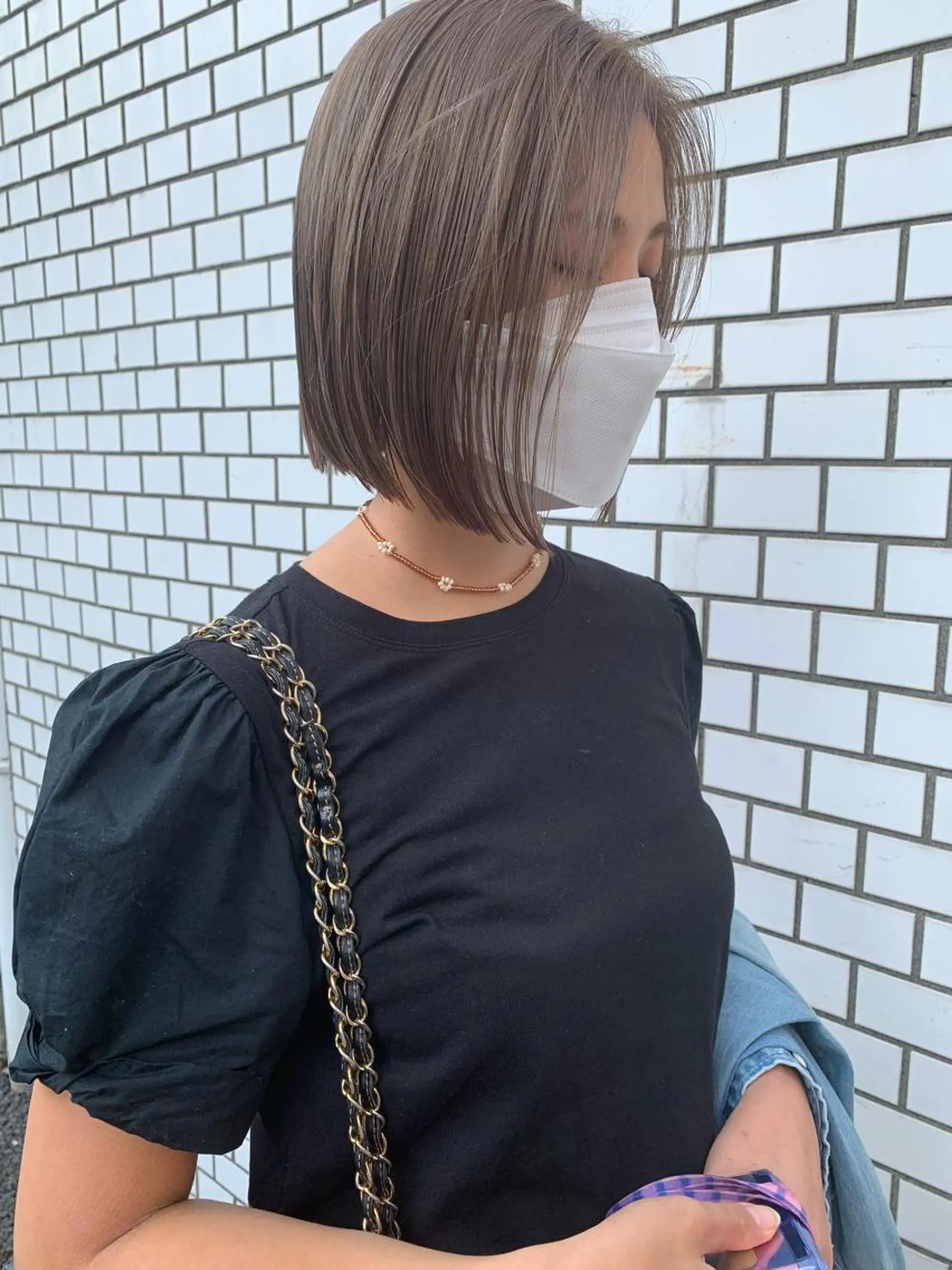 ショート カラー ヘアアレンジ ベージュカラー ブリーチ 🌿ニュアンスパーマ /ショート淳平のヘアスタイル