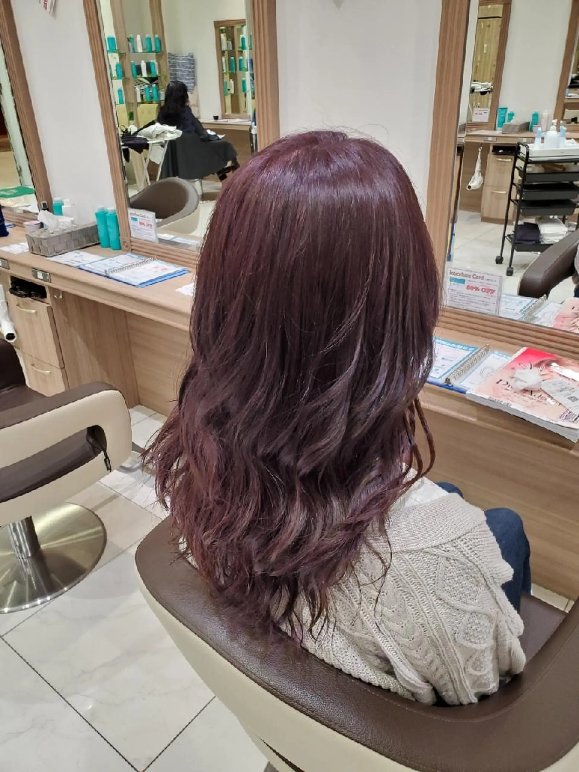 カラー ロング イルミナカラー ピンクカラー ピンクパープル パープルカラー カット ヘアカラー パーマ トリートメント 中村 和貴のヘアスタイル