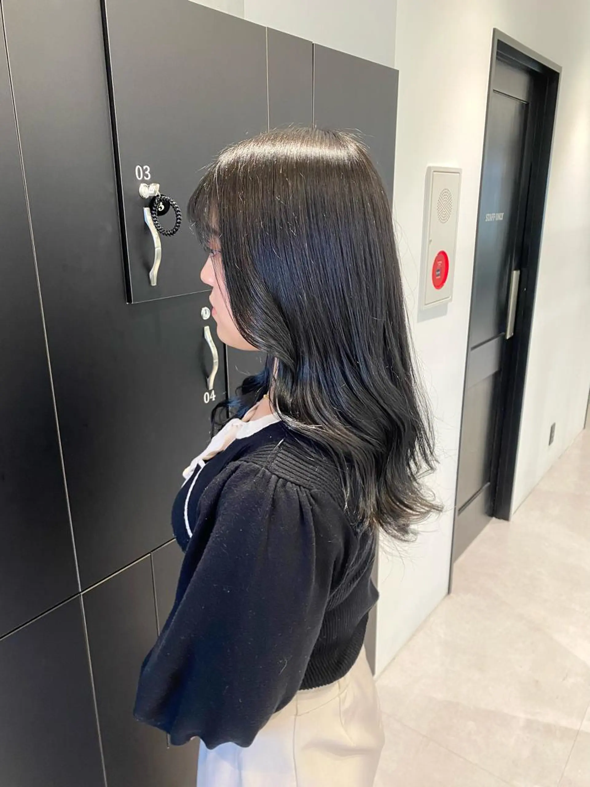 セミロング カラー パーマ ヘアアレンジ メンズ キッズ ネイル マツエク・マツパ アイブロウ 髪質改善水素TR× レイヤーカット/熊澤のヘアスタイル