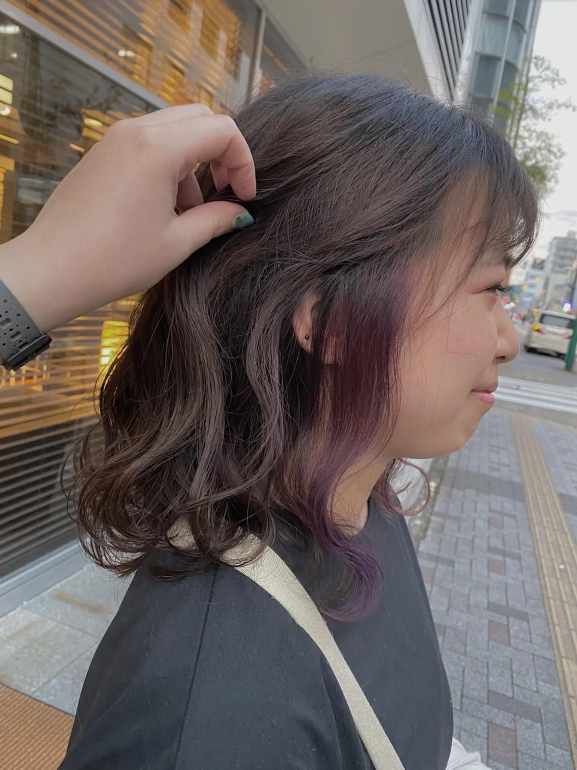 ミディアム カラー バイオレットカラー ヘアカラー トリートメント maika /layer cutのヘアスタイル