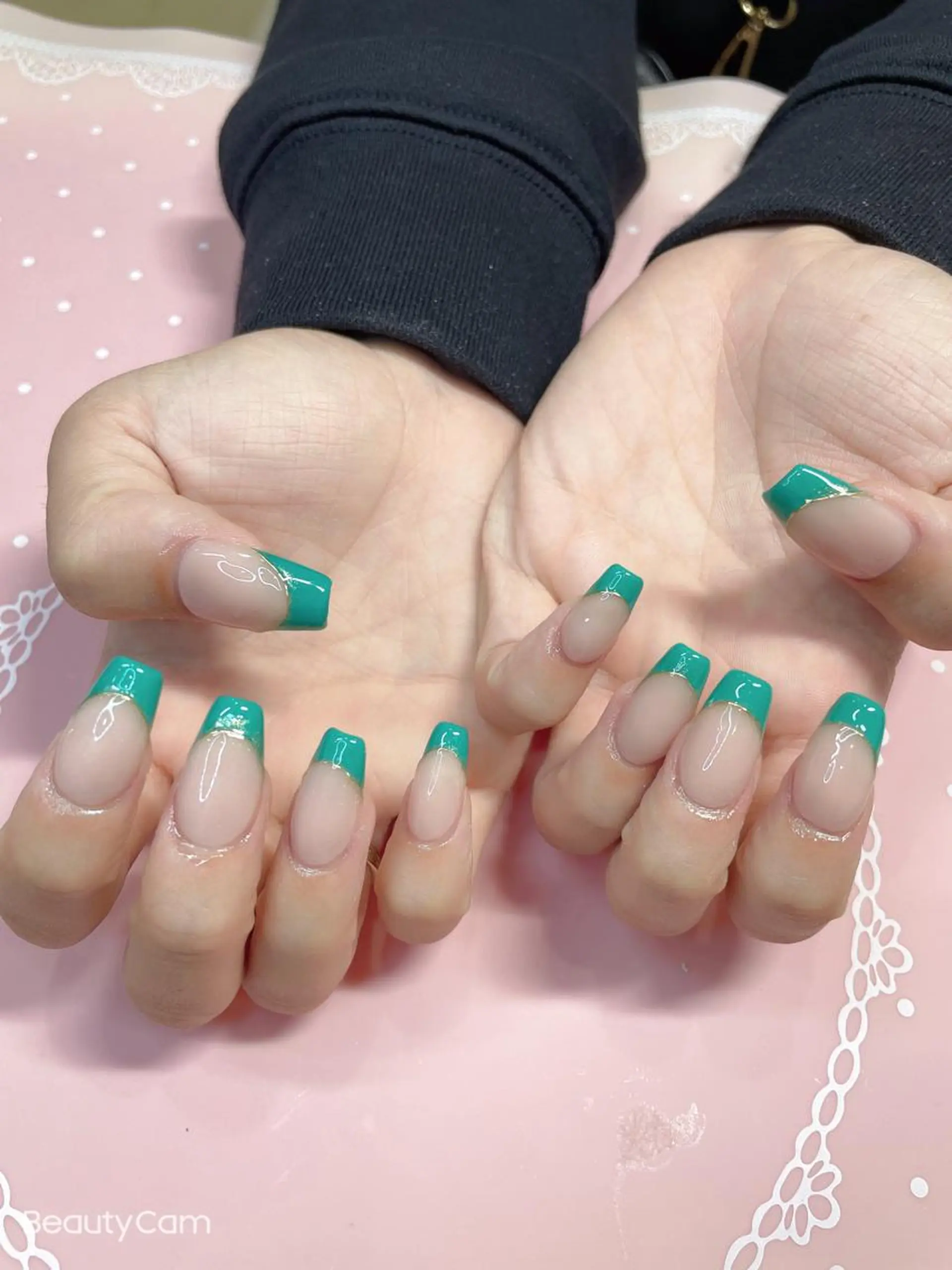 ショート ネイル フレンチネイル ミラーネイル ハンドネイル 《LB》ラブリエ Nail&eyeのマツエク・マツパデザイン