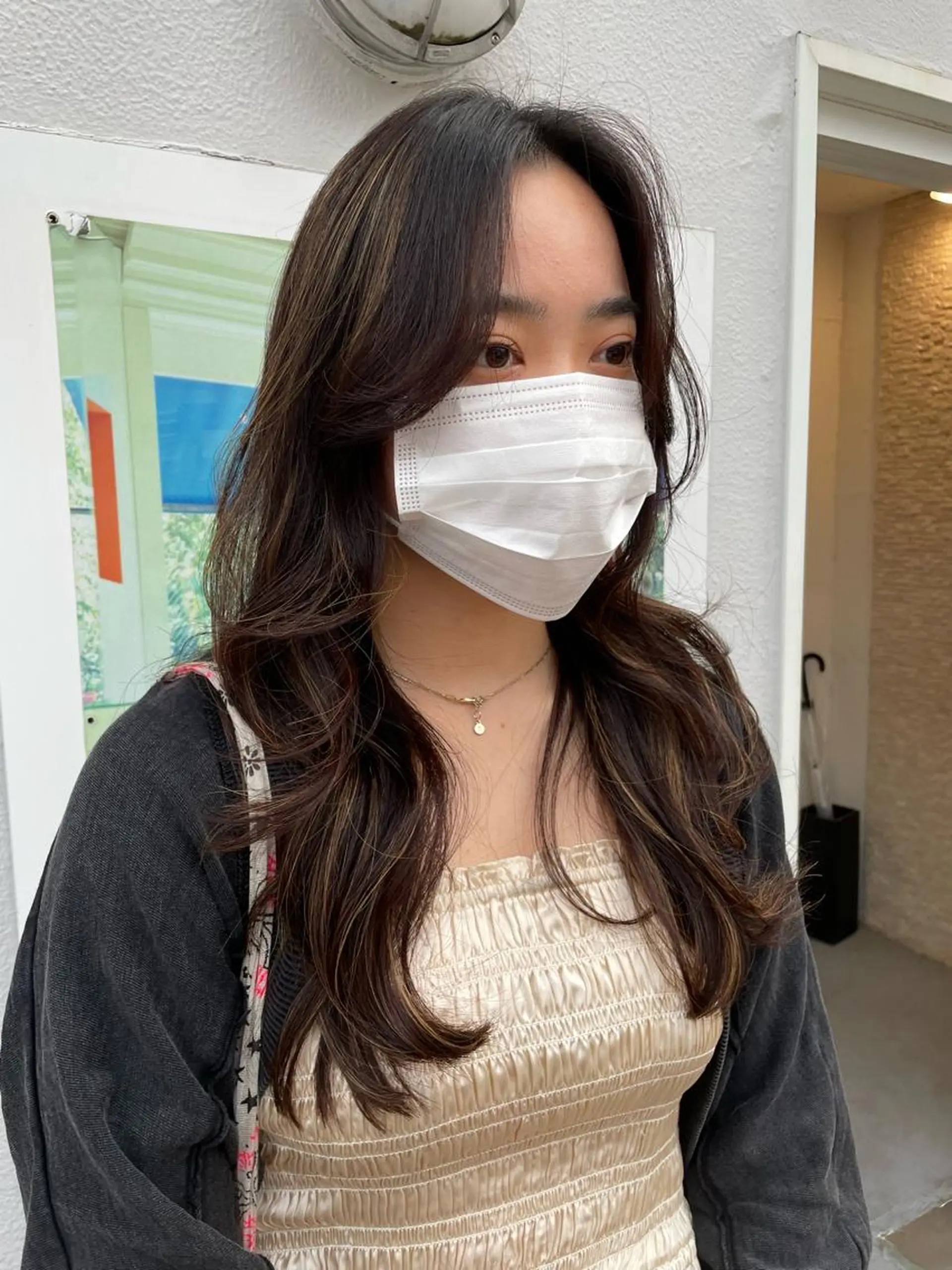 ロング カラー カット ヘアカラー トリートメント 平 ちひろのヘアスタイル