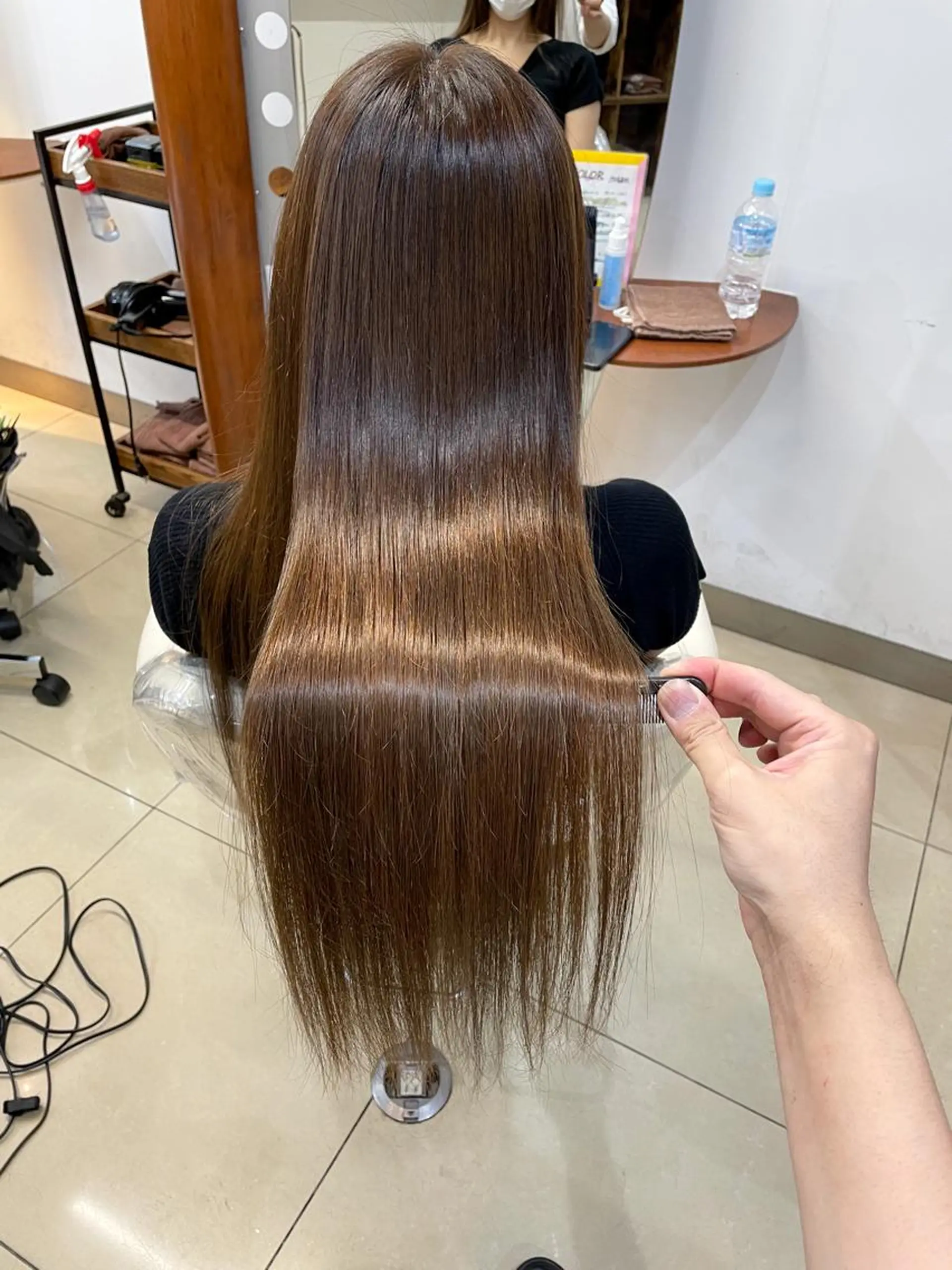 ロング カラー パーマ 縮毛矯正 トリートメント 縮毛矯正/髪質改善 /レイヤー　山川春輝のヘアスタイル