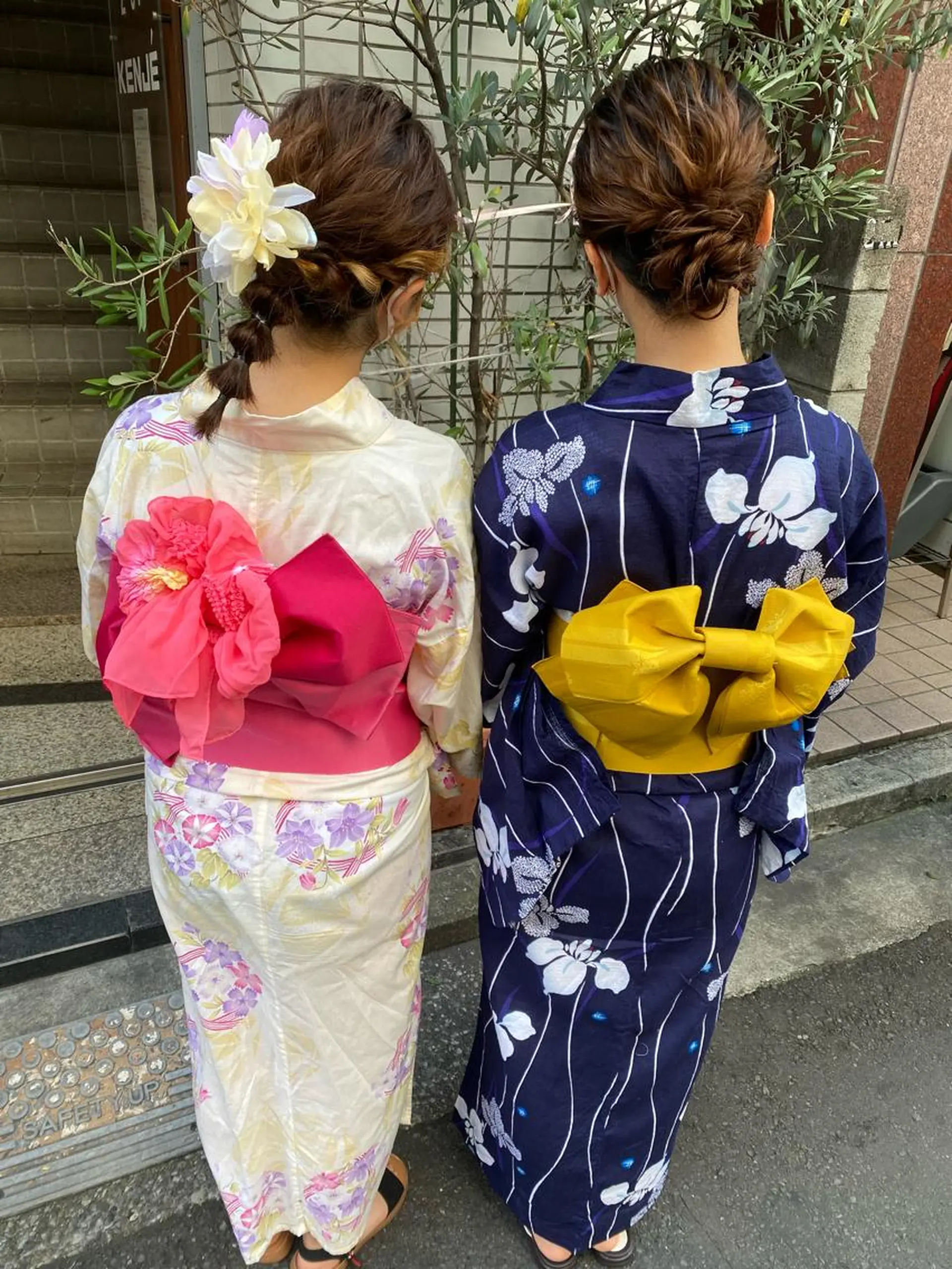 セミロング 着付け 🍋暖色カラーヘアア レンジniina🍋のヘアスタイル