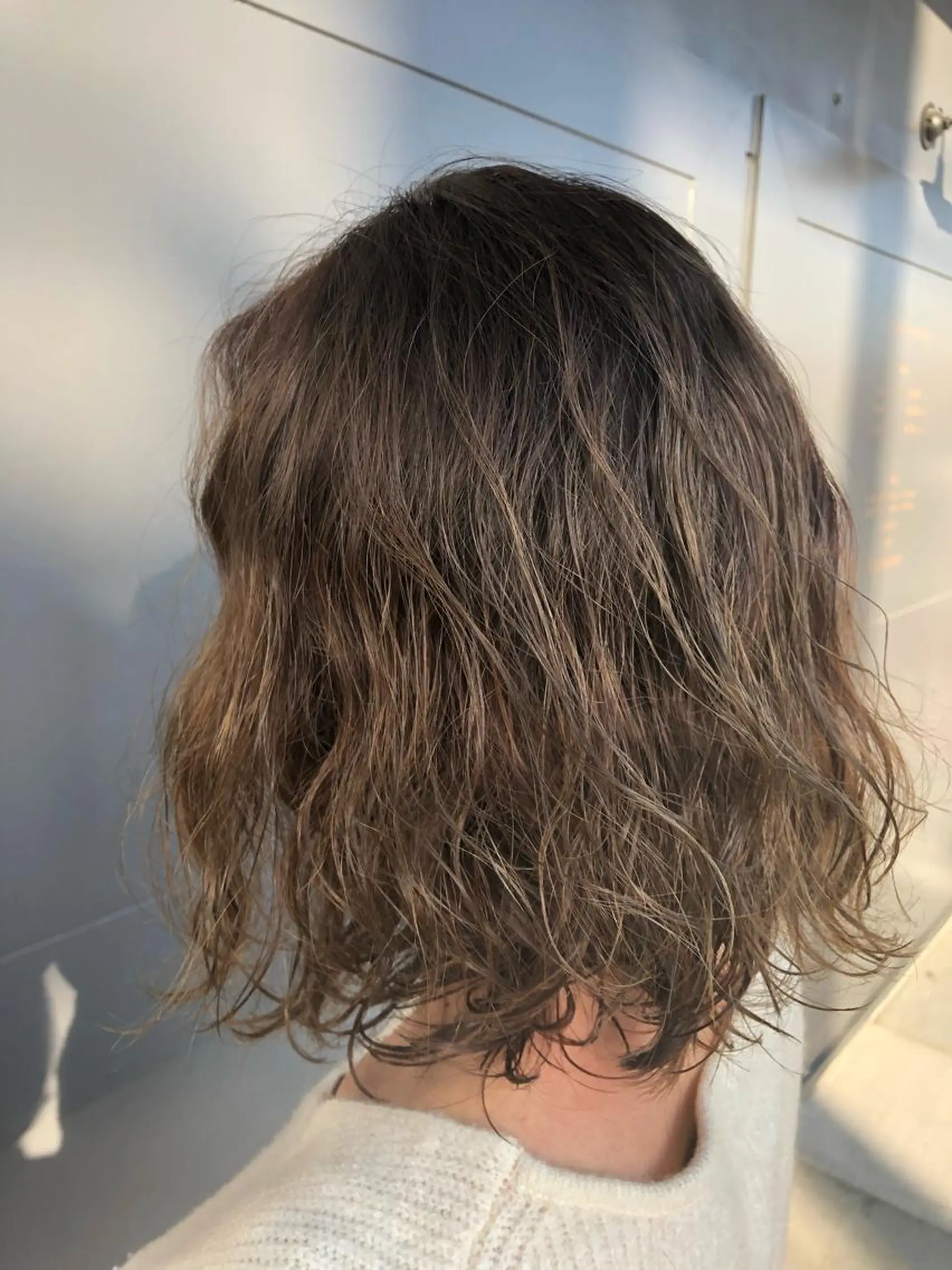 ミディアム パーマ 長谷川 沙紀のヘアスタイル