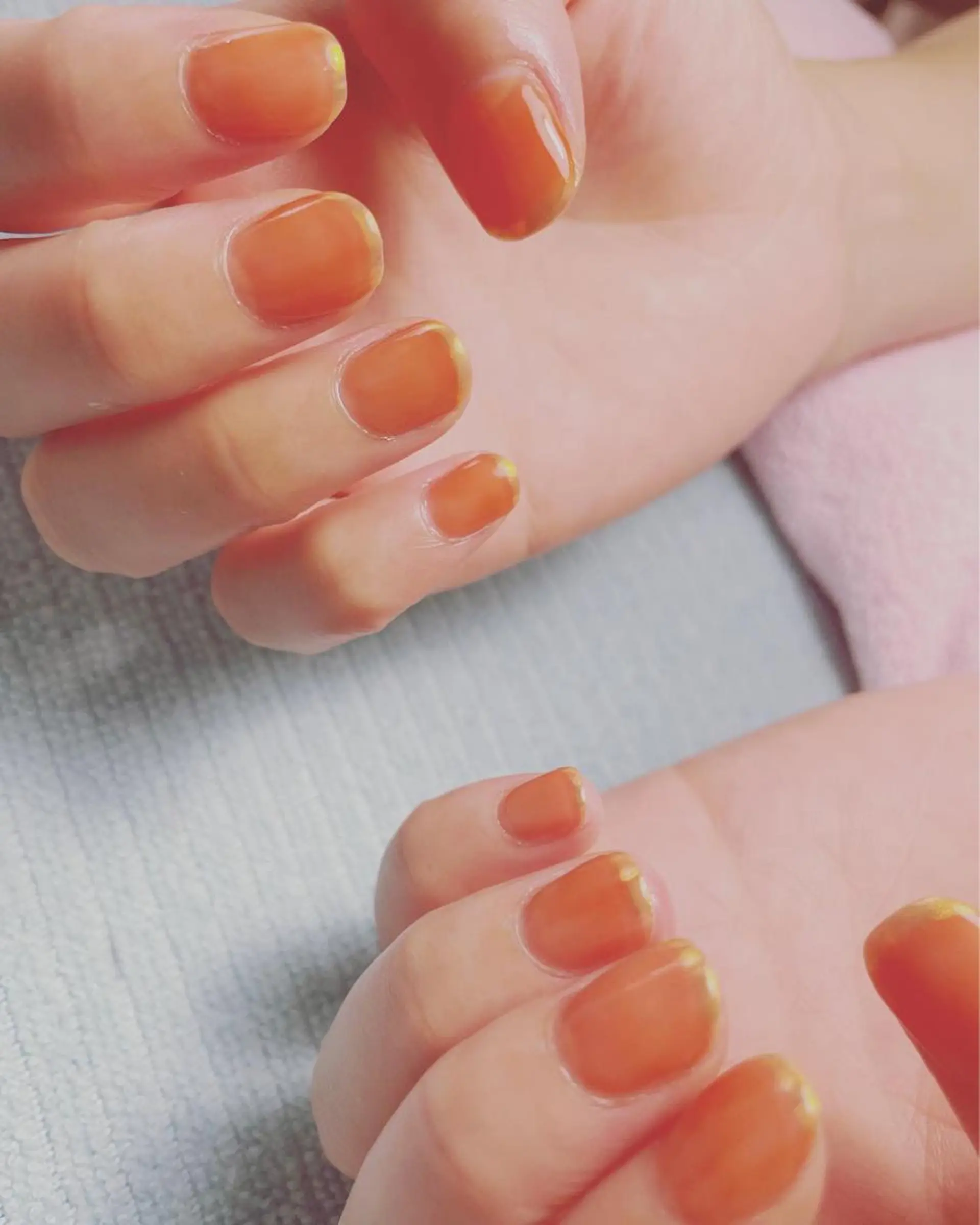ネイル オレンジ 加瀬 アンジェリーのネイルデザイン