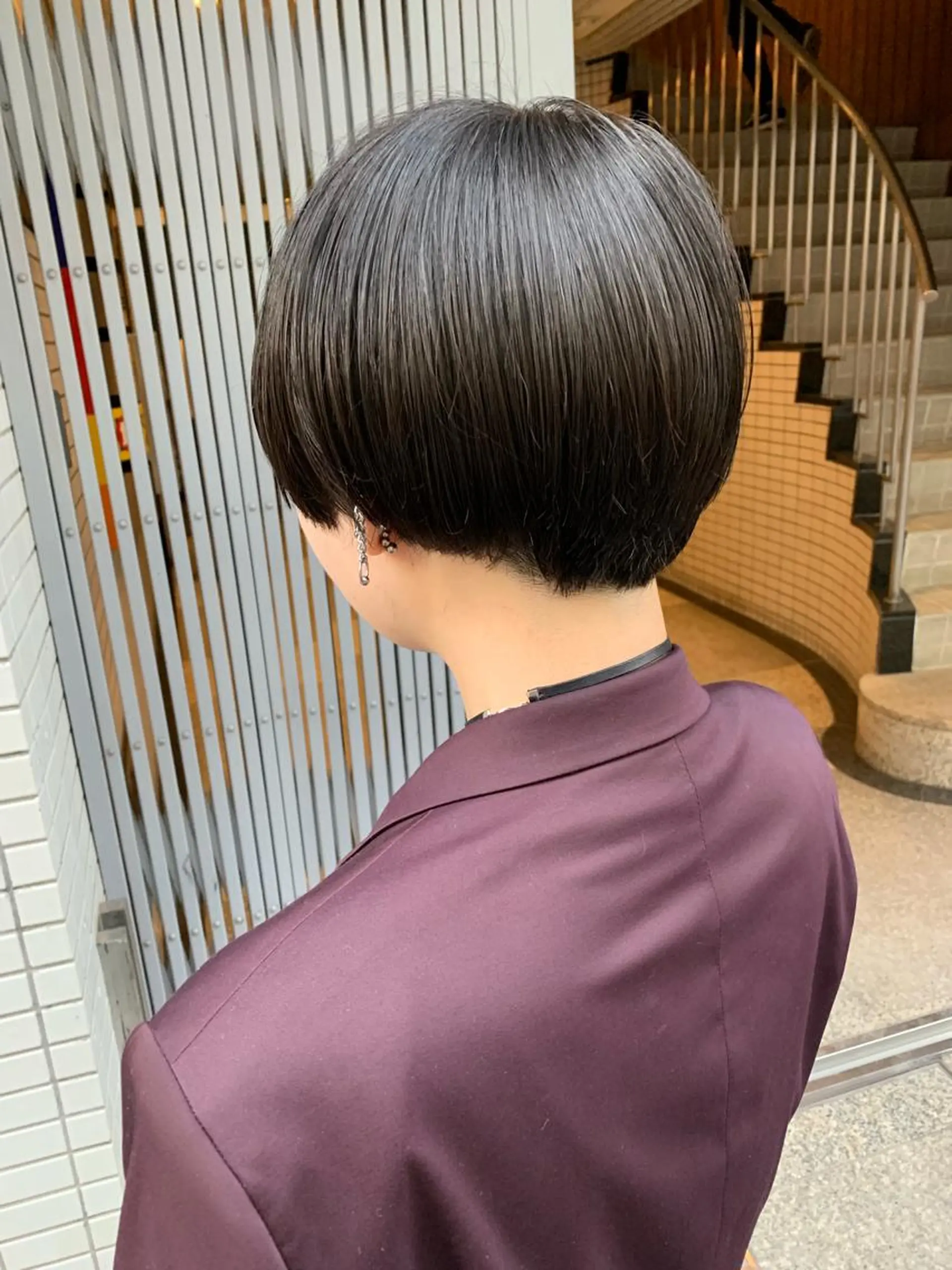 ショート ヘアアレンジ マッシュヘア 🫧透明感カラー/ ボブ/小笠原🪽のヘアスタイル