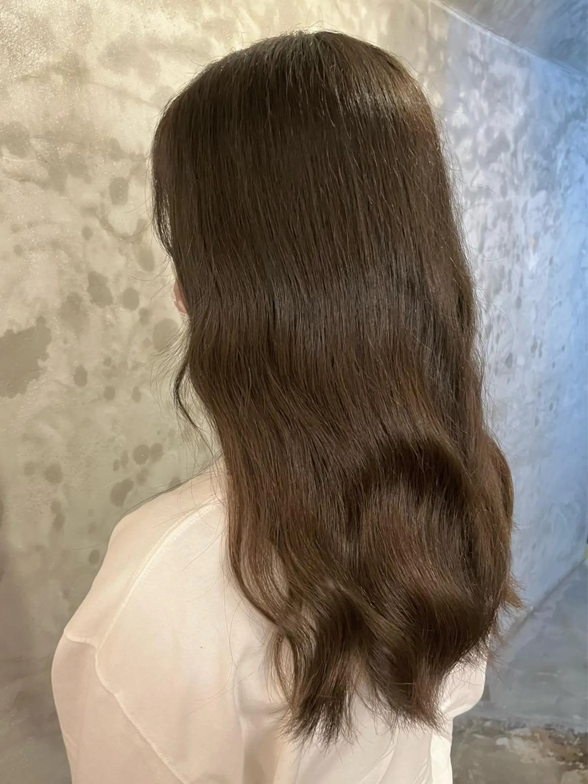 セミロング カラー ブラウンカラー オリーブブラウン FUJINO RYOのヘアスタイル