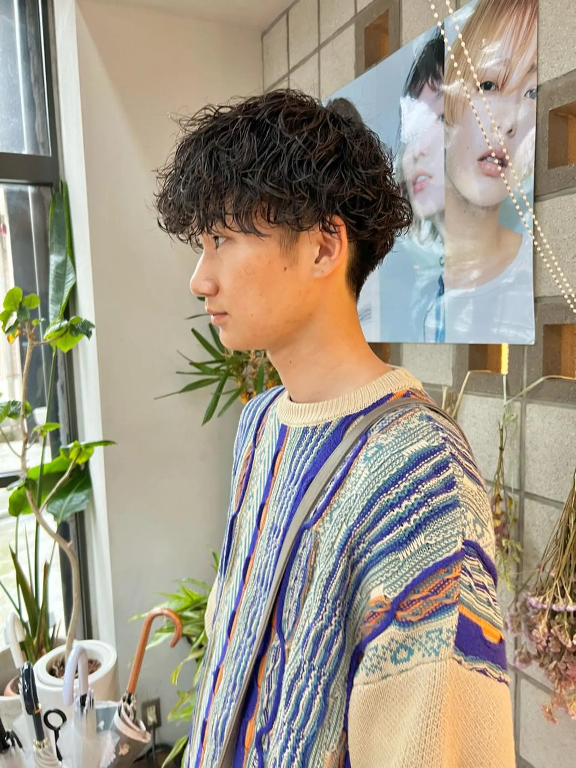 パーマ メンズ メンズパーマ 波巻きパーマ カット ヘアカラー 古川 晴輝のヘアスタイル
