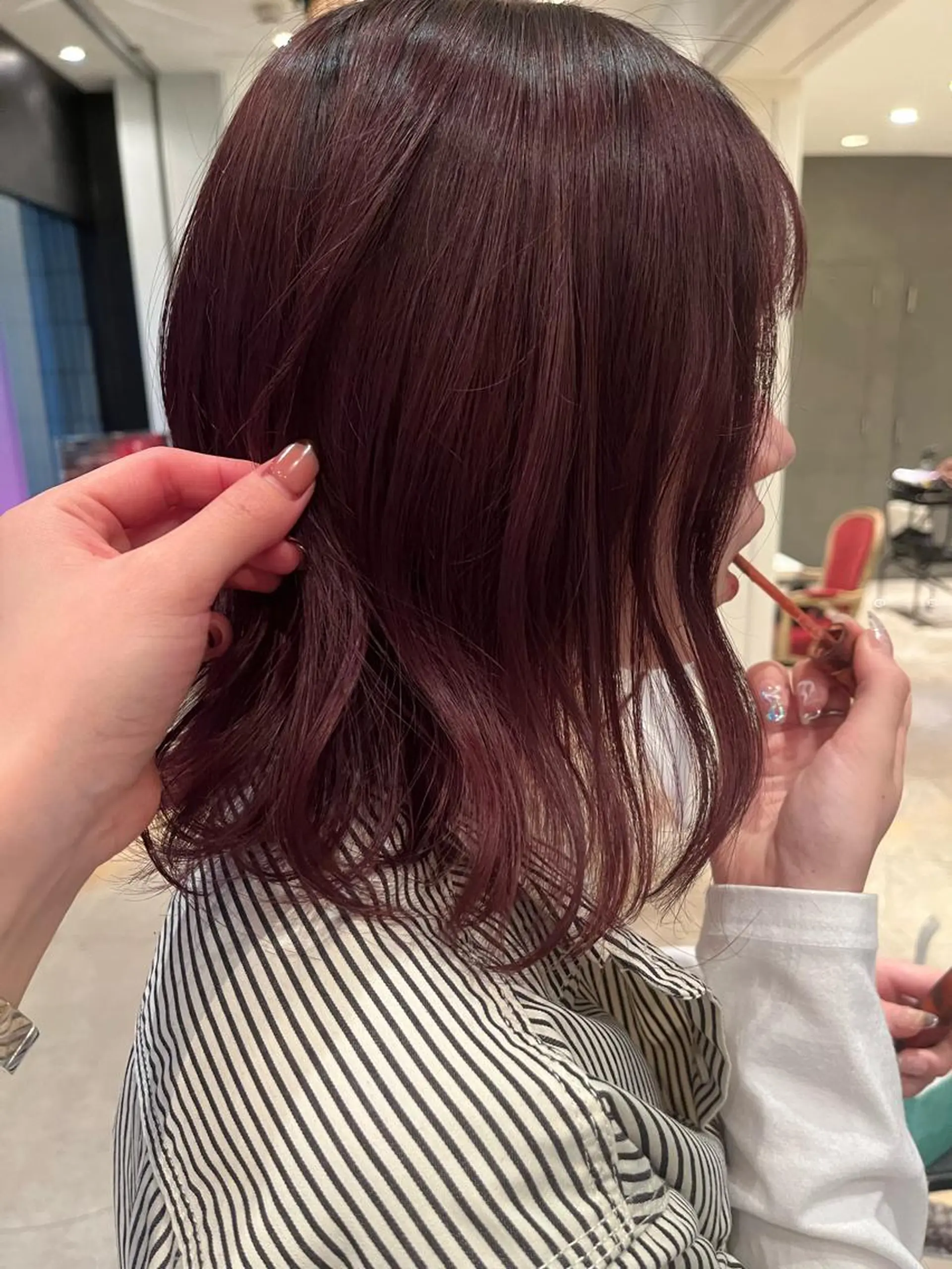 ミディアム カラー ピンクカラー BAROQUE gotou 🌙のヘアスタイル