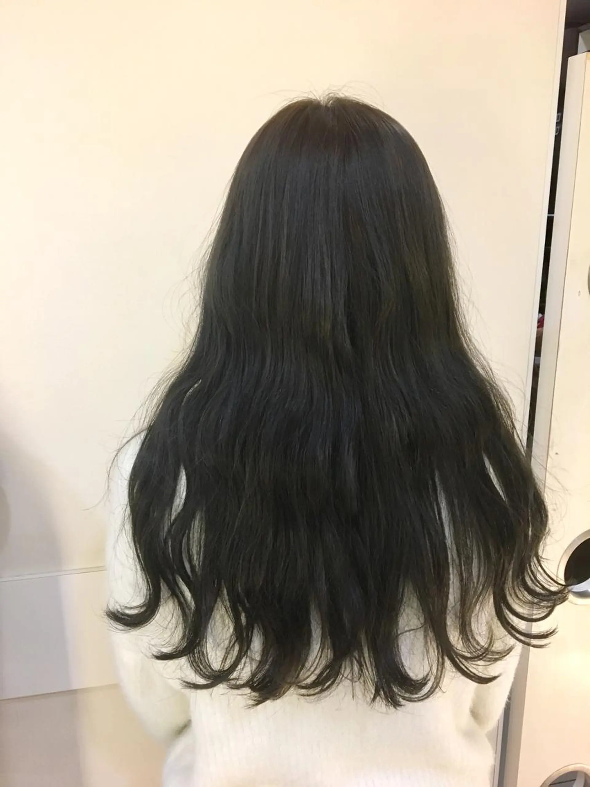 ロング カラー ダークグレー ハイトーンカラー ヘアケア・頭皮ケア デザインカラー/中田のヘアスタイル