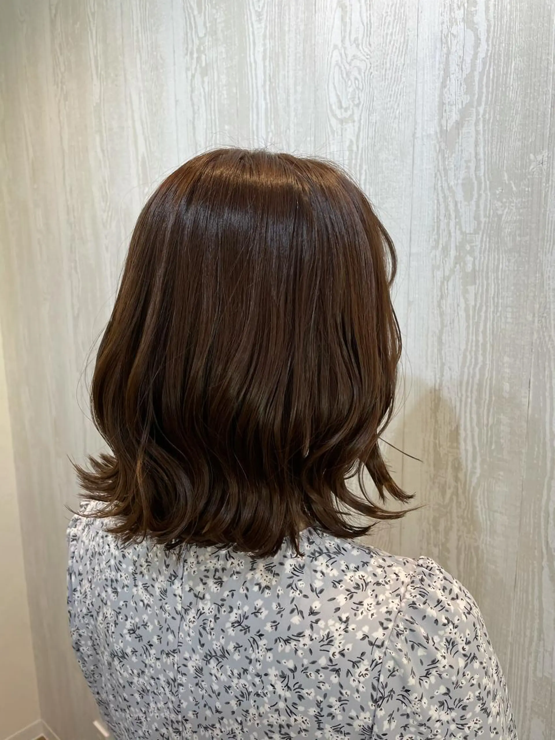 ミディアム カラー グレージュ カット ヘアカラー トリートメント TELA HAIR 守谷のヘアスタイル