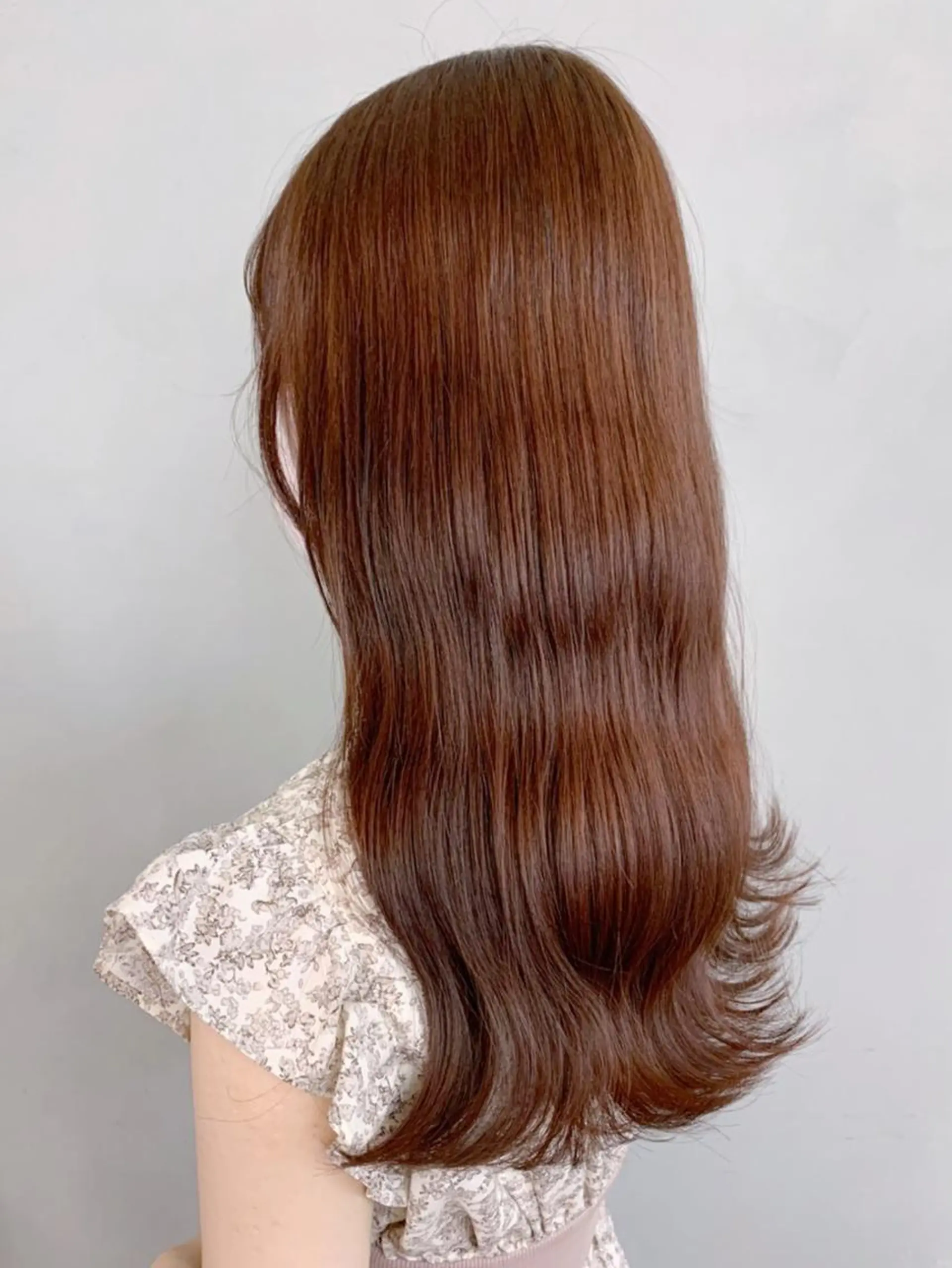 セミロング カラー パーマ ヘアアレンジ ブラウンカラー ピンクカラー ピンクブラウン カット ITbyALBUM 松戸のヘアスタイル