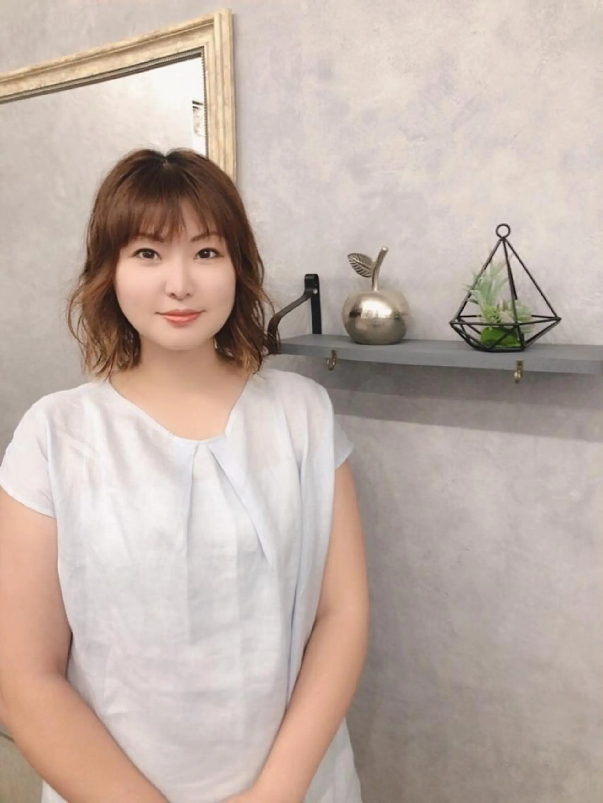 パーマ セミロング パーマ Stella Lux ステラ ルークスのヘアスタイル