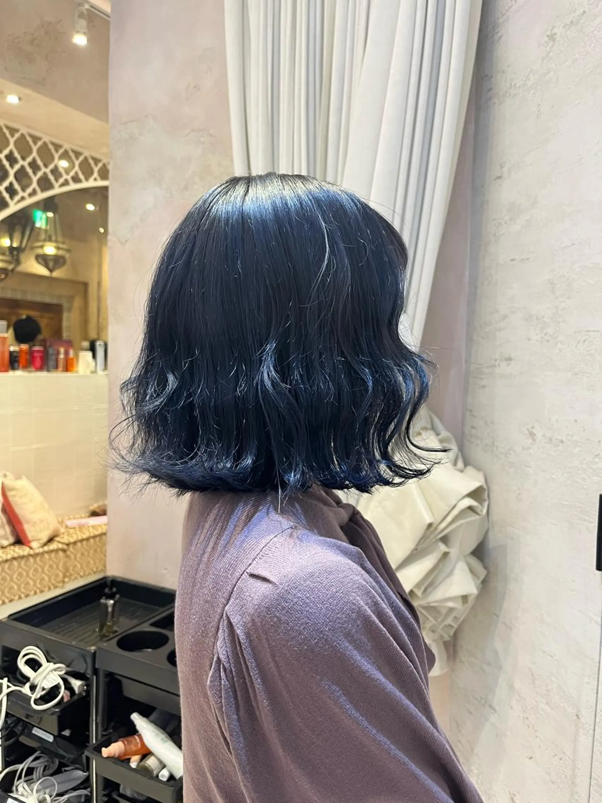 セミロング カラー イヤリングカラー インナーカラー 顔まわりレイヤー 顔周りカット 髪質改善 川井麻由🎀アイドル 量産🎀ピンクカラーのヘアスタイル