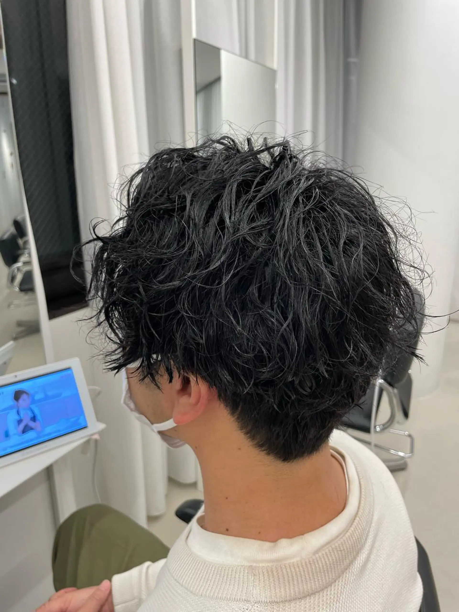 ショート パーマ メンズ カット パーマ リベルテ所属・♦️髪質改善韓国レイ ヤー♦️副店長のヘアスタイル