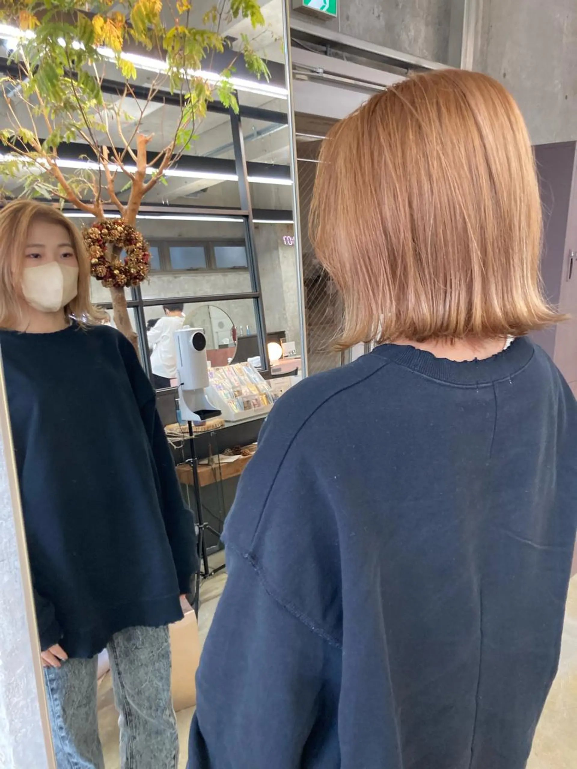 ミディアム カラー ベージュカラー ミルクティーベージュ カット ヘアカラー トリートメント 小木曽智美 /ボブ/ショートのヘアスタイル