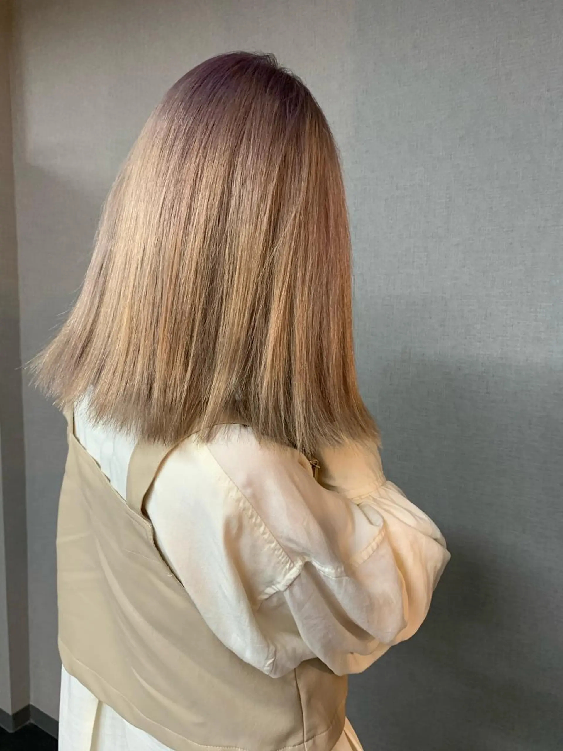セミロング ヘアカラー トリートメント Selene hair OSAKAのヘアスタイル