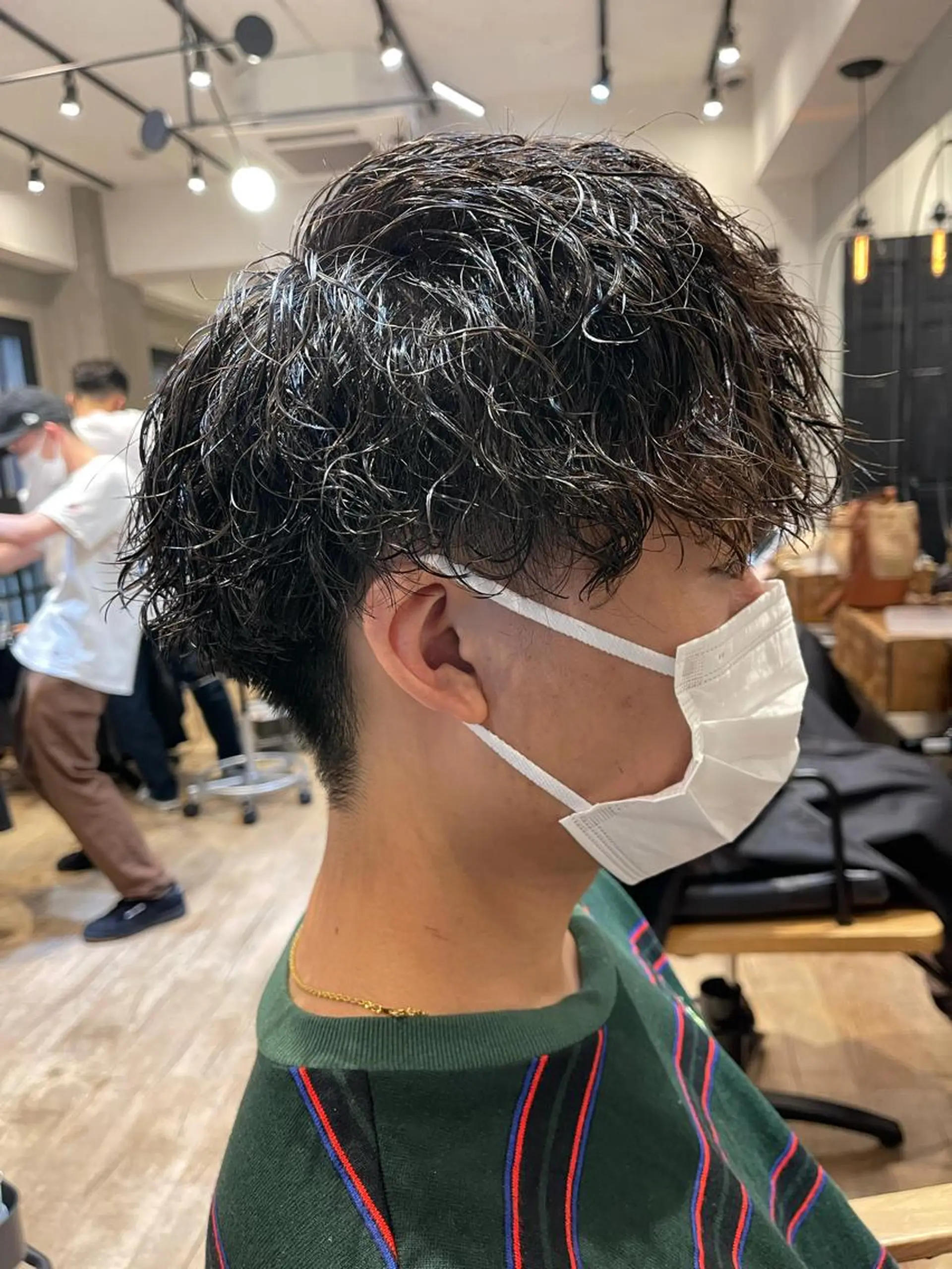 ショート パーマ カット パーマ トリートメント ヘアセット 新宿メンズパーマ TAKEのヘアスタイル