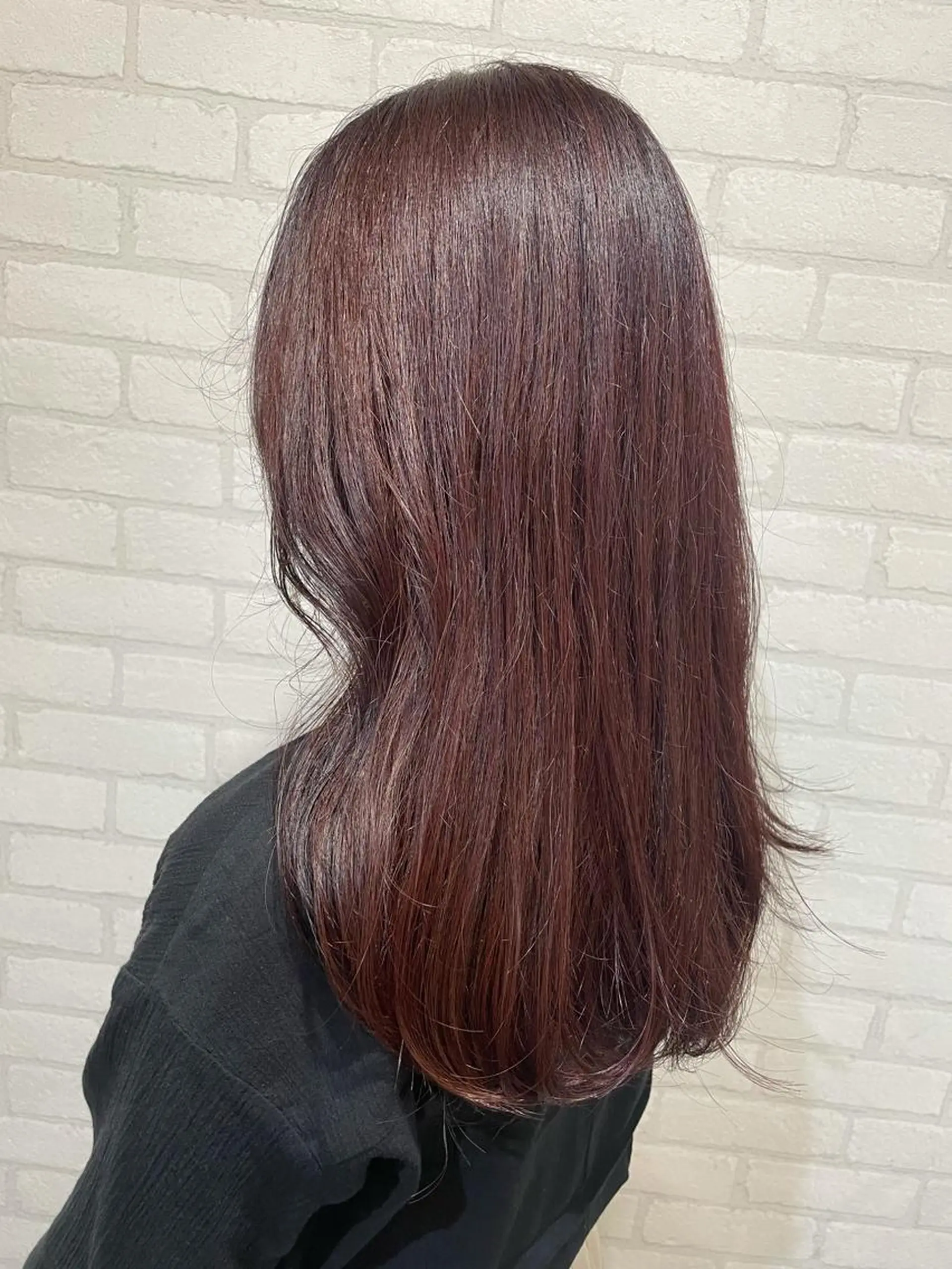 セミロング カラー ピンクカラー 透明感カラー💎 AYAのヘアスタイル