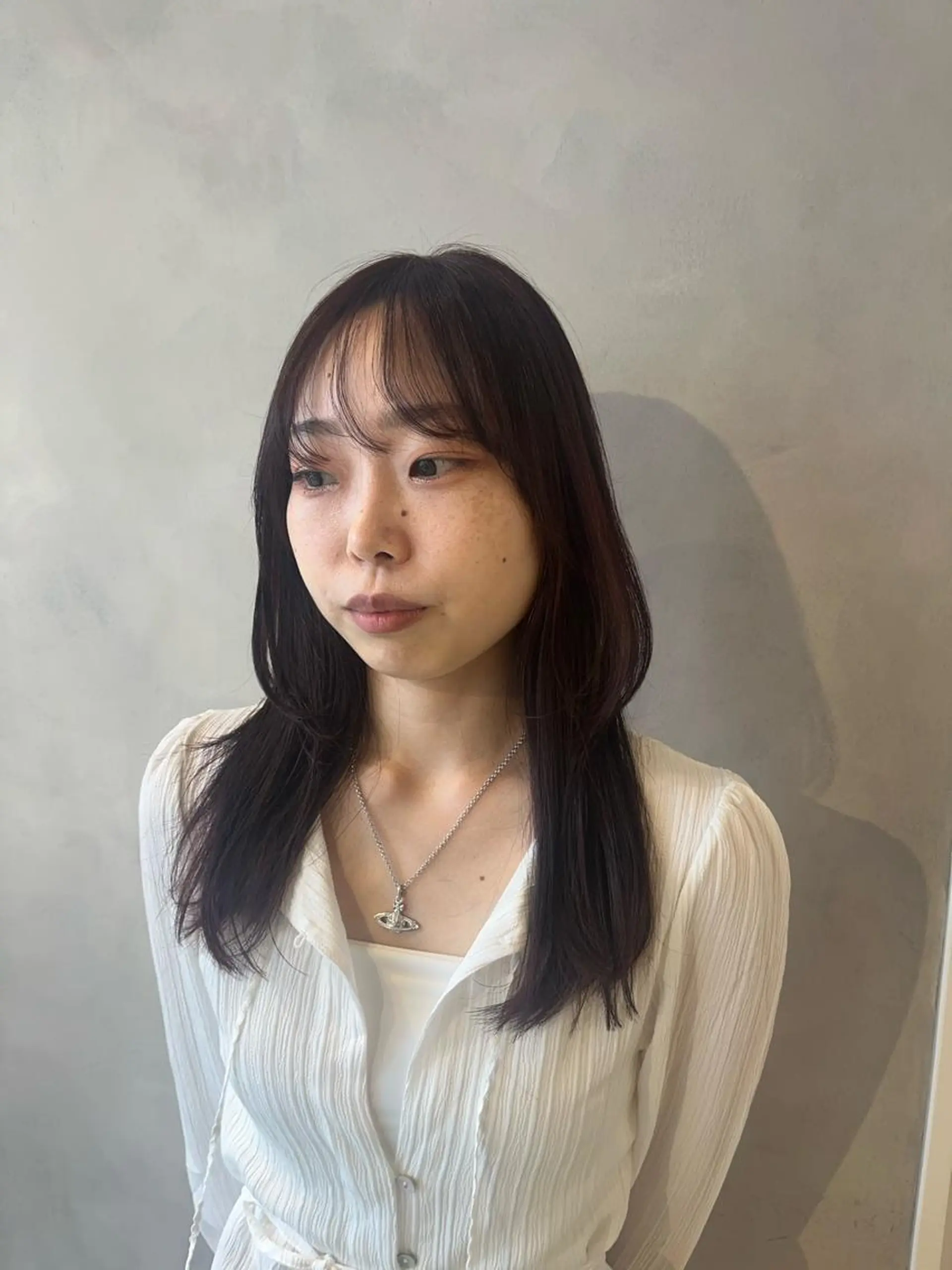 セミロング カット ヘアカラー トリートメント ボブ/ベージュ/ パーマ🪿近森ゆいのヘアスタイル